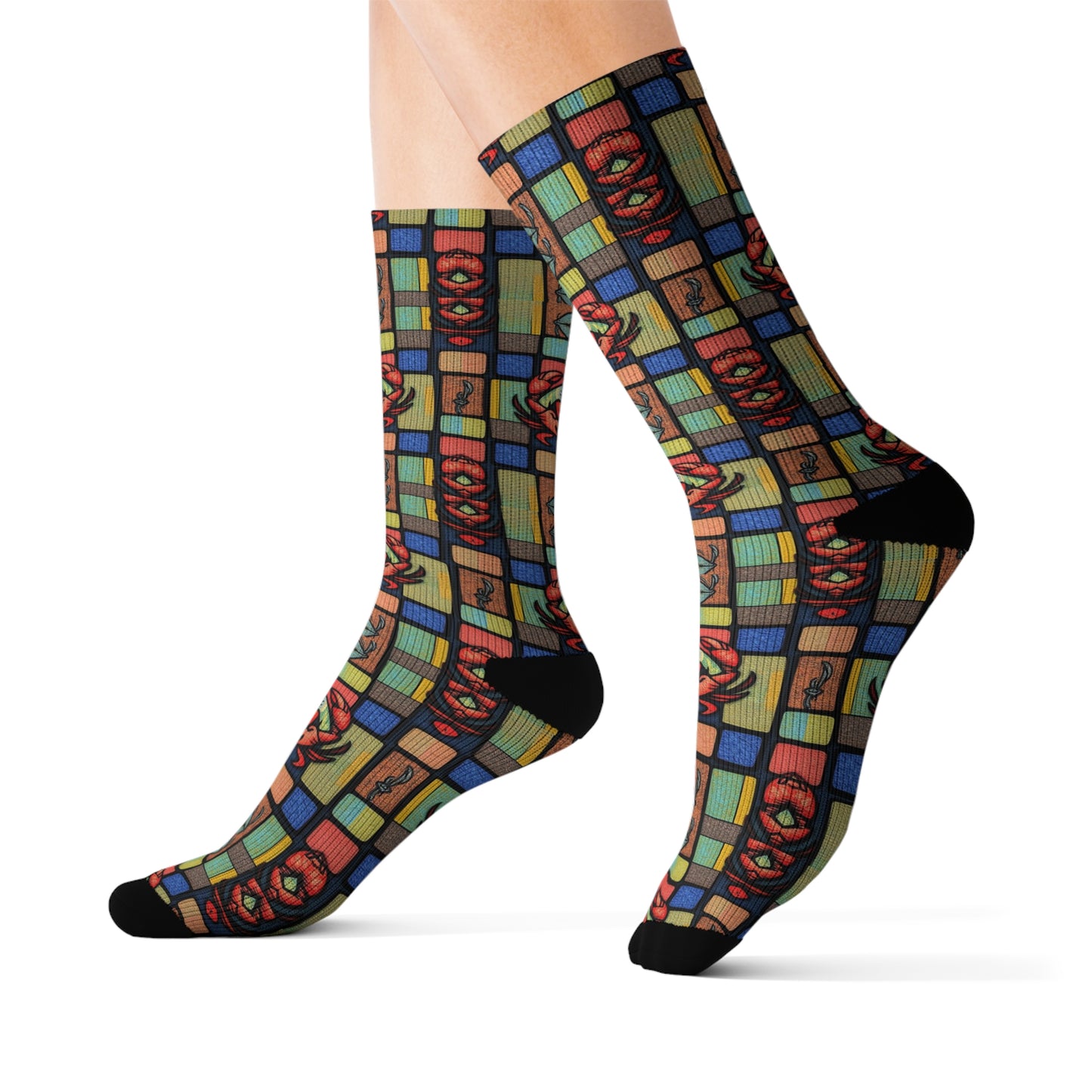 Sublimation Socks, Cancer, Zodiac v2, Shapes Pattern