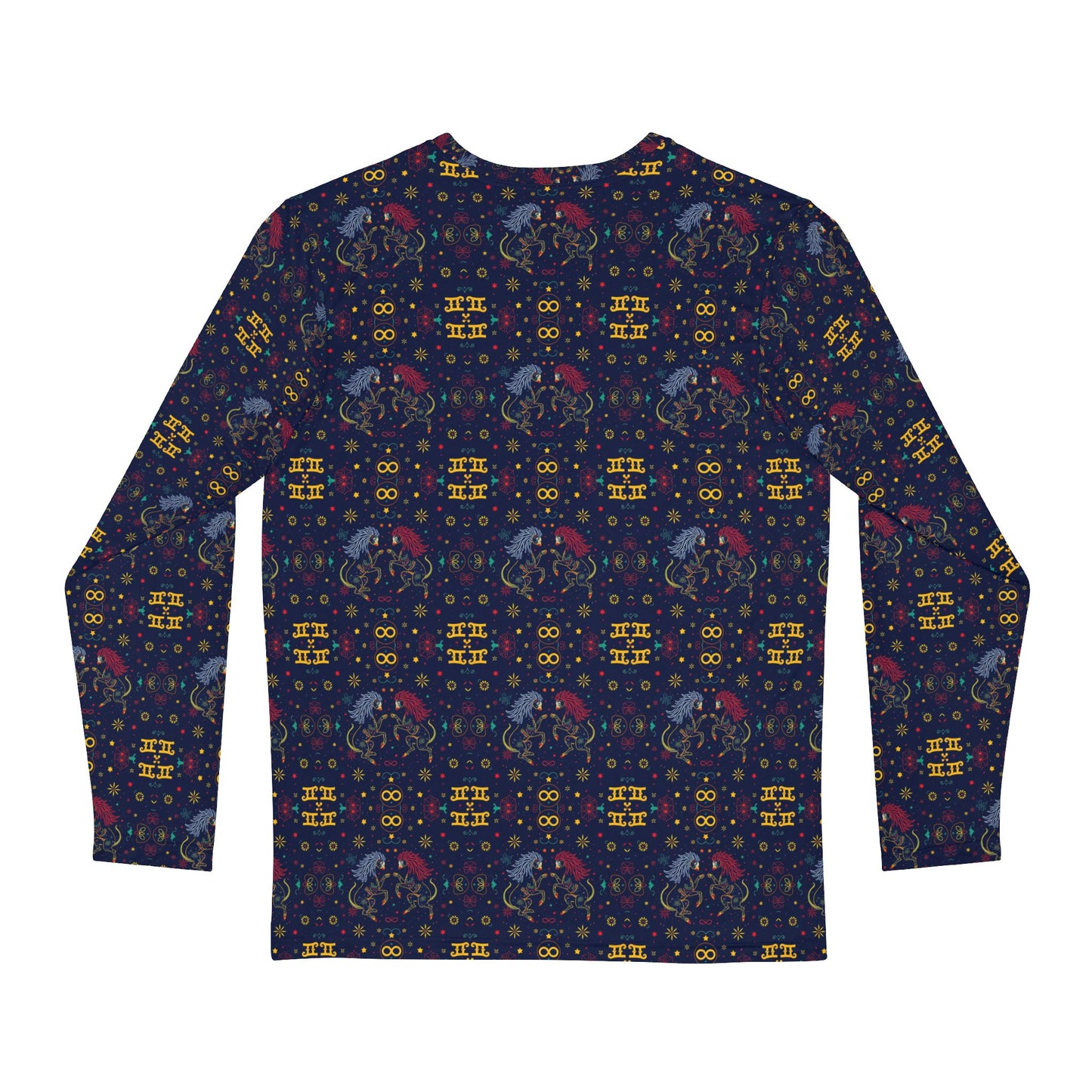 Men's Long Sleeve Shirt, (AOP), Gemini, Zodiac v4, Pattern