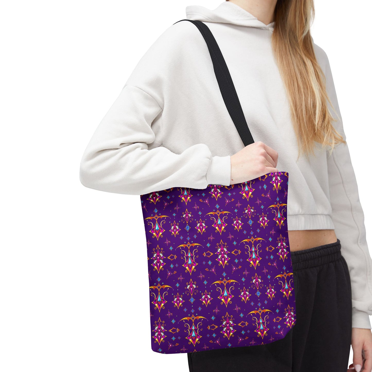 Tote Bag (AOP), Sagittarius, Zodiac, Jewel Pattern