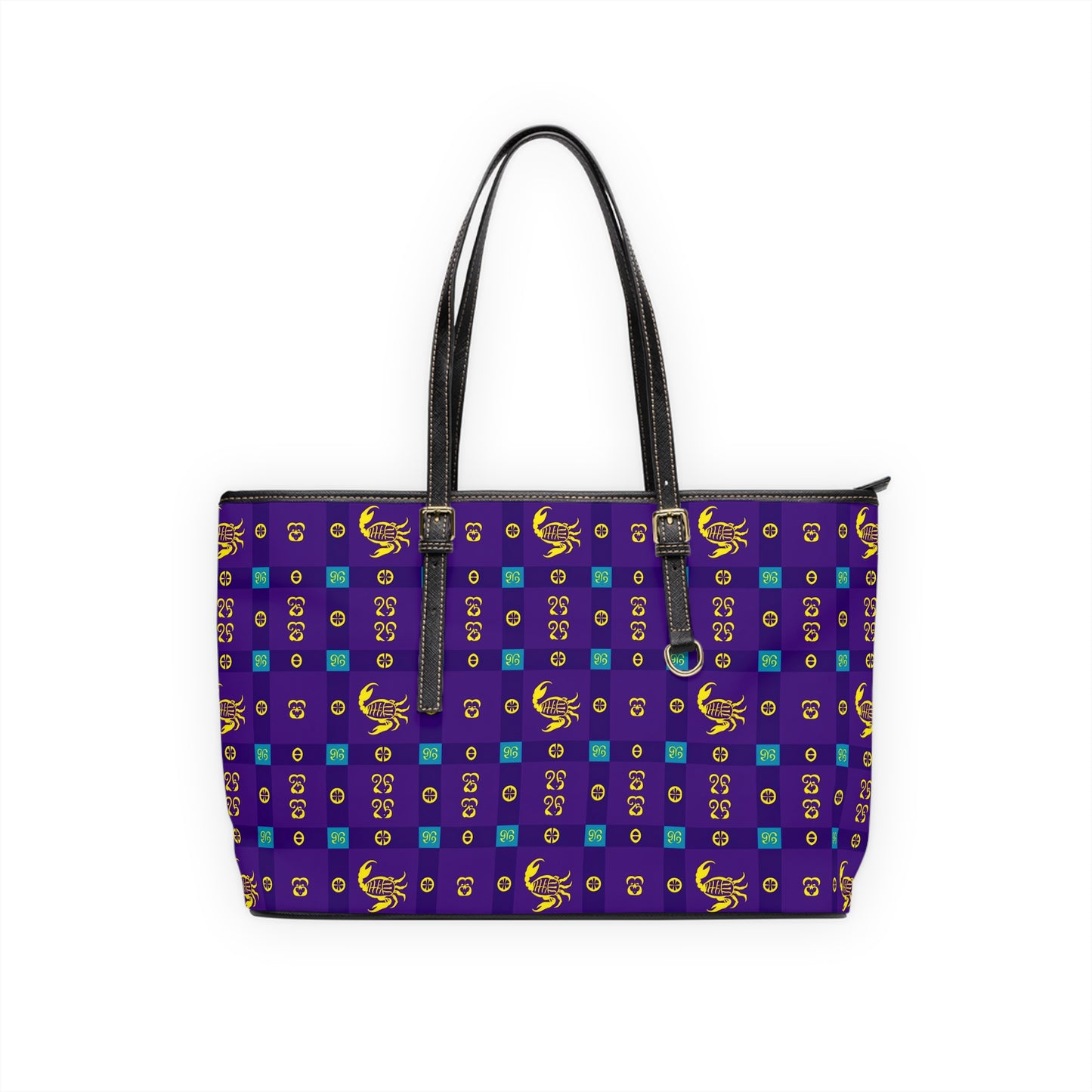 Leather Shoulder Bag, Scorpio, Zodiac, Shapes Pattern