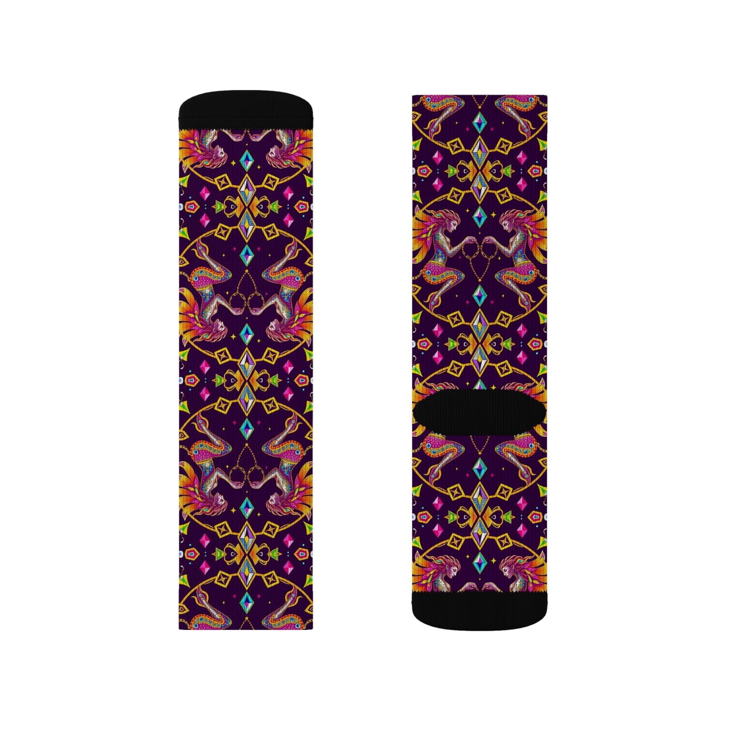 Sublimation Socks, Gemini, Zodiac v2, Jewel Pattern