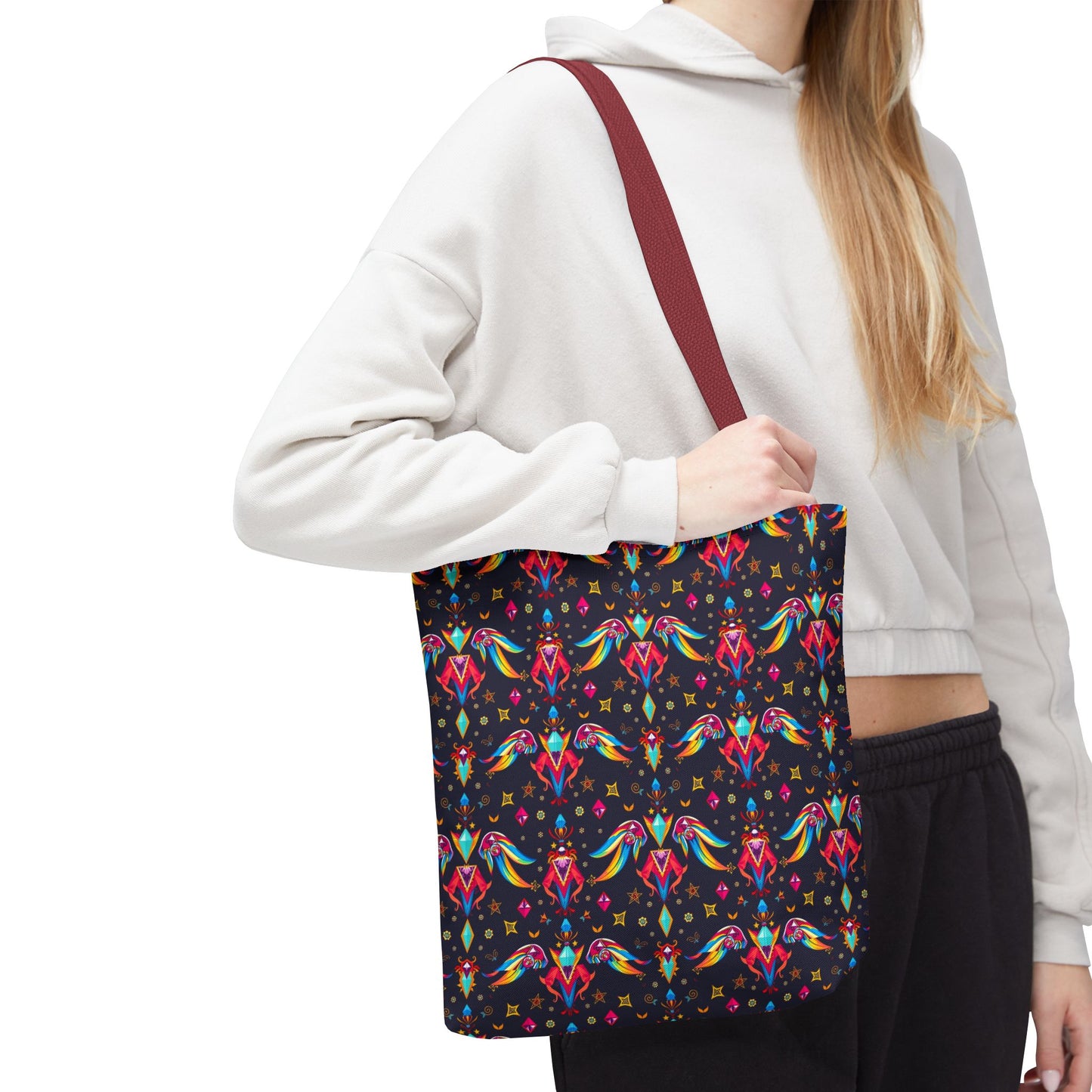 Tote Bag (AOP), Virgo, Zodiac v1, Jewel Pattern