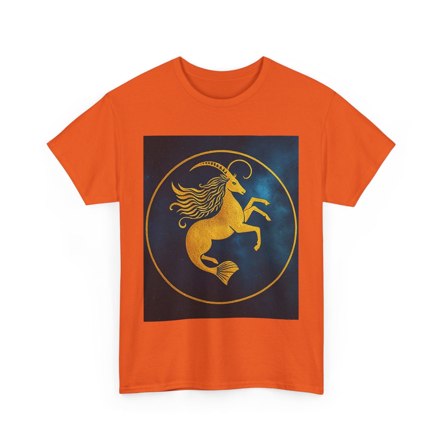 Unisex Heavy Cotton T-Shirt, Capricorn Animal v3, Symbol, Zodiac Design
