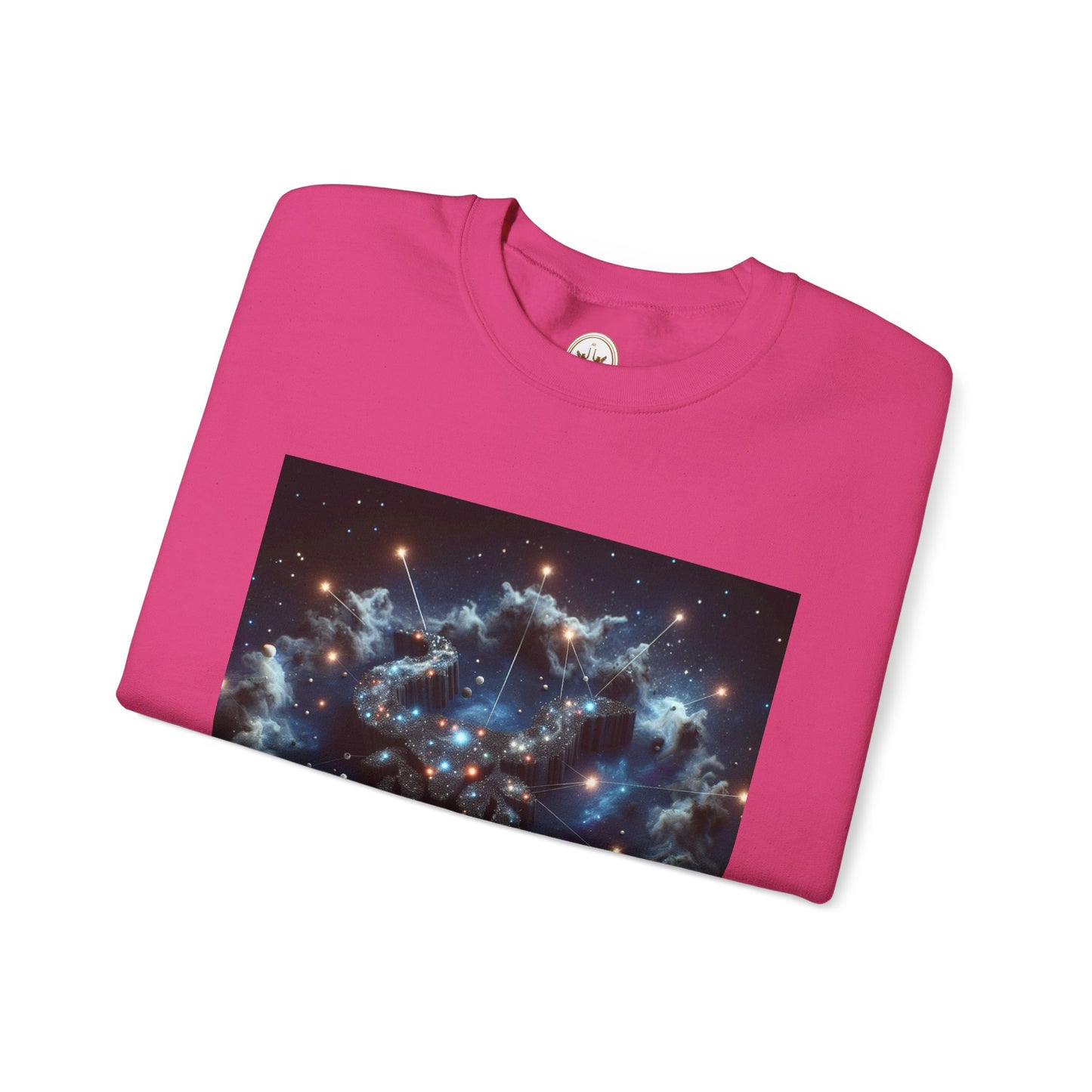 Unisex Heavy Blend™ Crewneck Sweatshirt, Space Bullhead, Taurus Zodiac Design