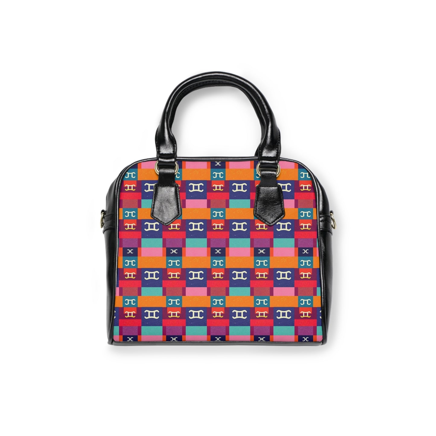 Shoulder Handbag, Gemini, Zodiac v1, Shapes Pattern