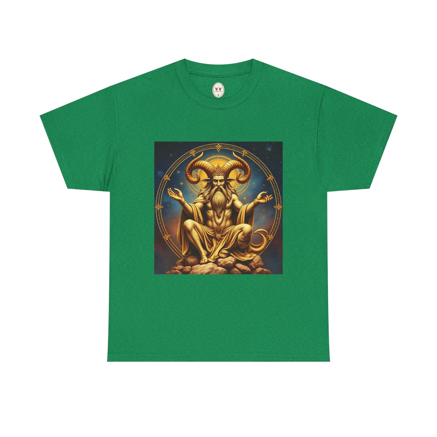 Unisex Heavy Cotton T-Shirt, On The Throne, Taurus Zodiac Design