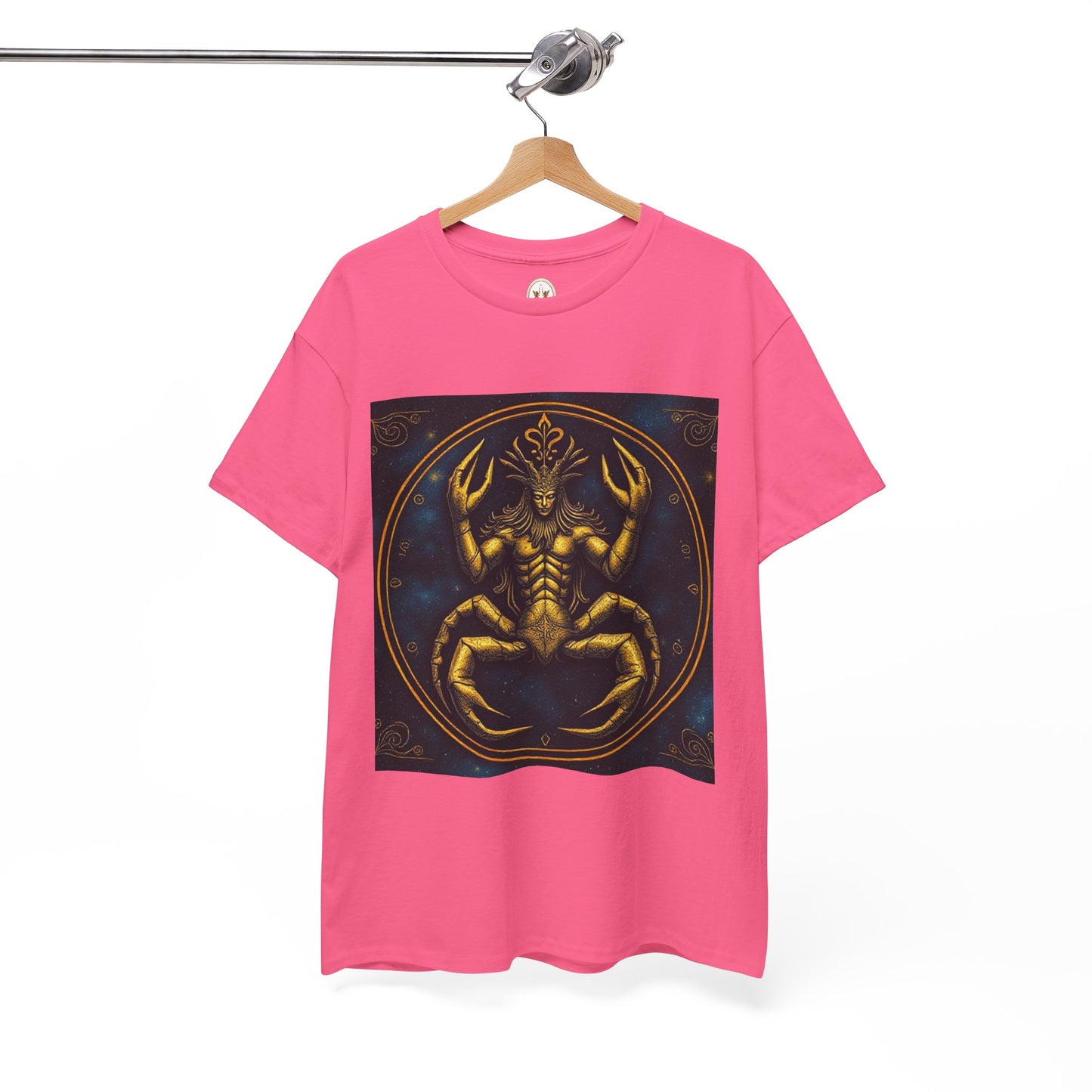 Unisex Heavy Cotton T-Shirt, Scorpion King, Cancer Zodiac Design