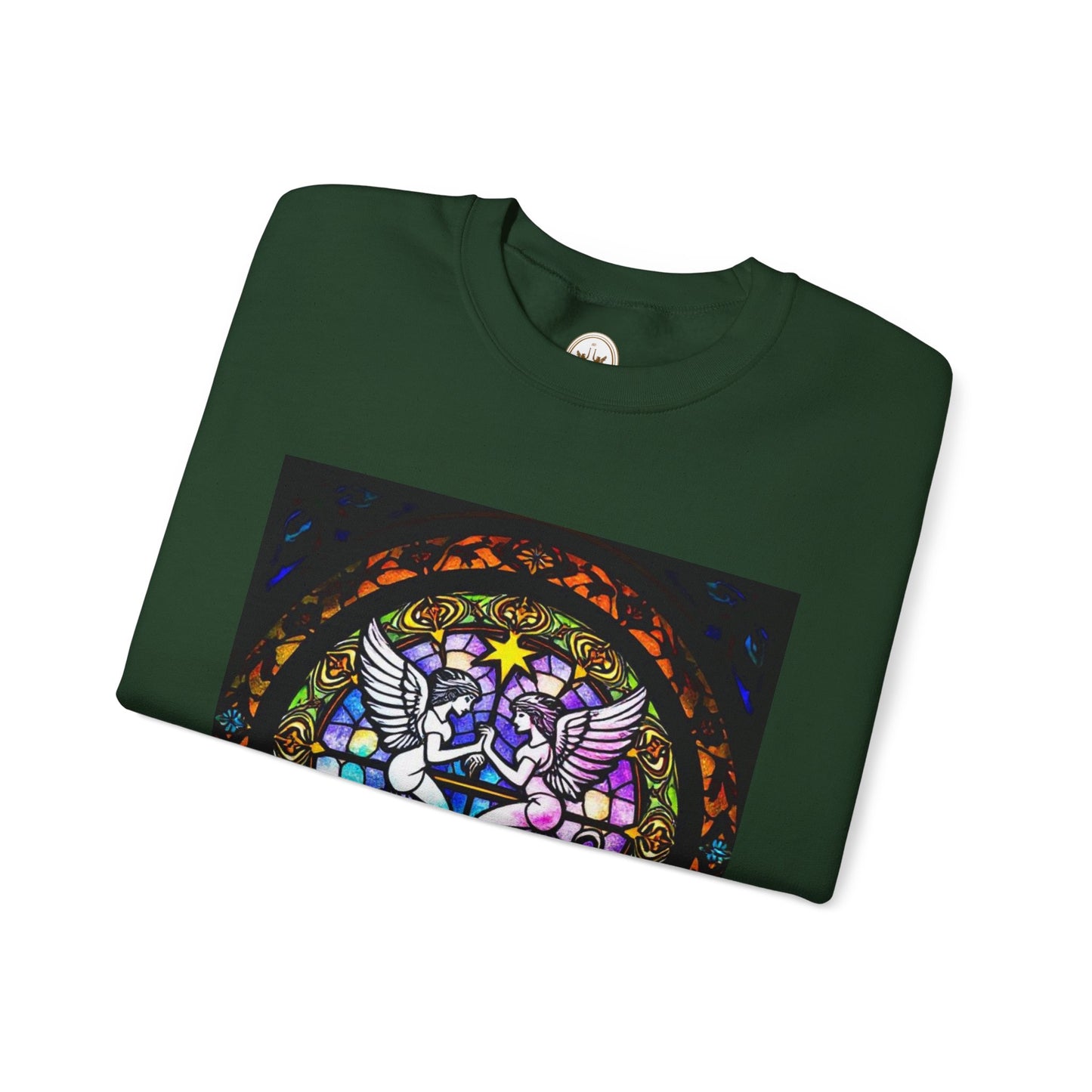 Unisex Heavy Blend™ Crewneck Sweatshirt, Glass 1, Gemini Zodiac Design