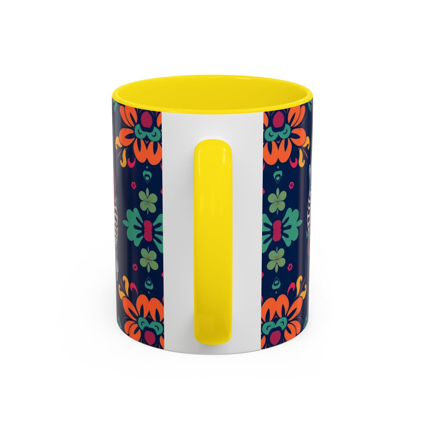 Accent Coffee Mug, Pisces, Zodiac. Flower Pattern, (11, 15oz)