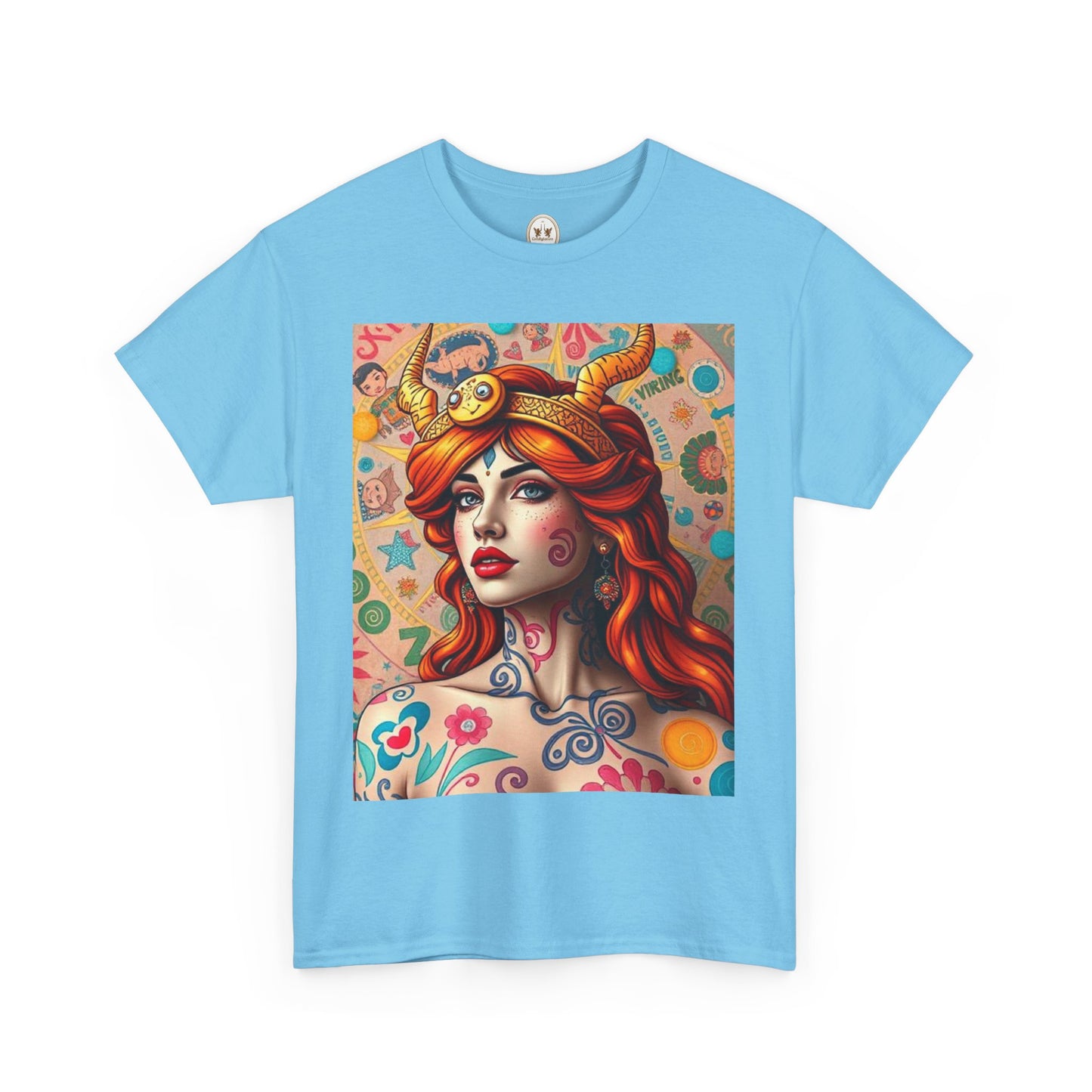 Unisex Heavy Cotton T-Shirt, Virgo, Zodiac v1, Sexy Art