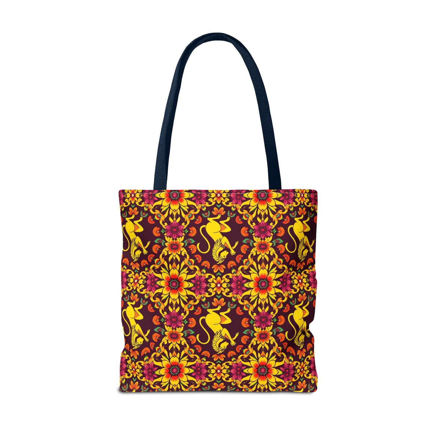 Tote Bag (AOP), Virgo, Zodiac v2, Flower Pattern