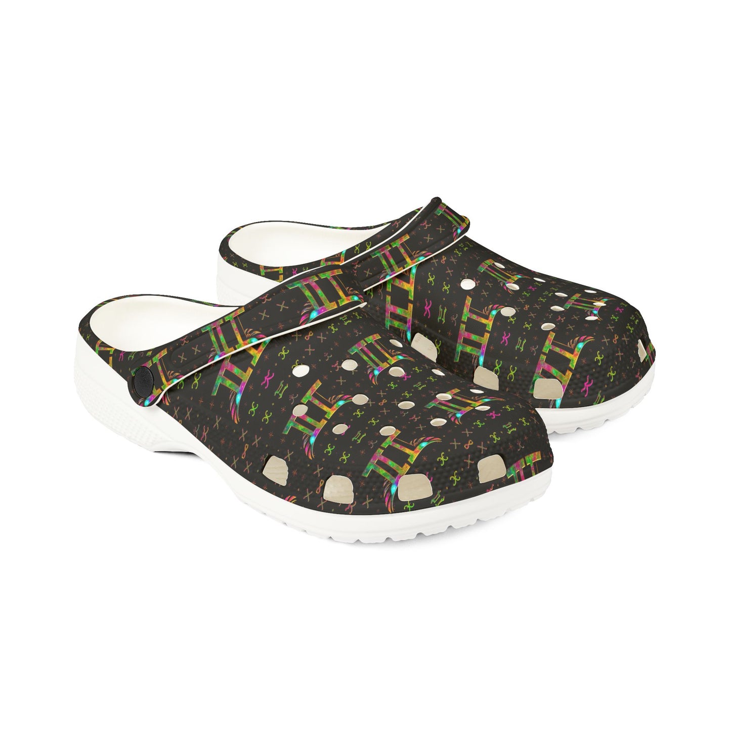 EVA Foam Rubber Shoes, (AOP), Gemini, Zodiac v3, Pattern