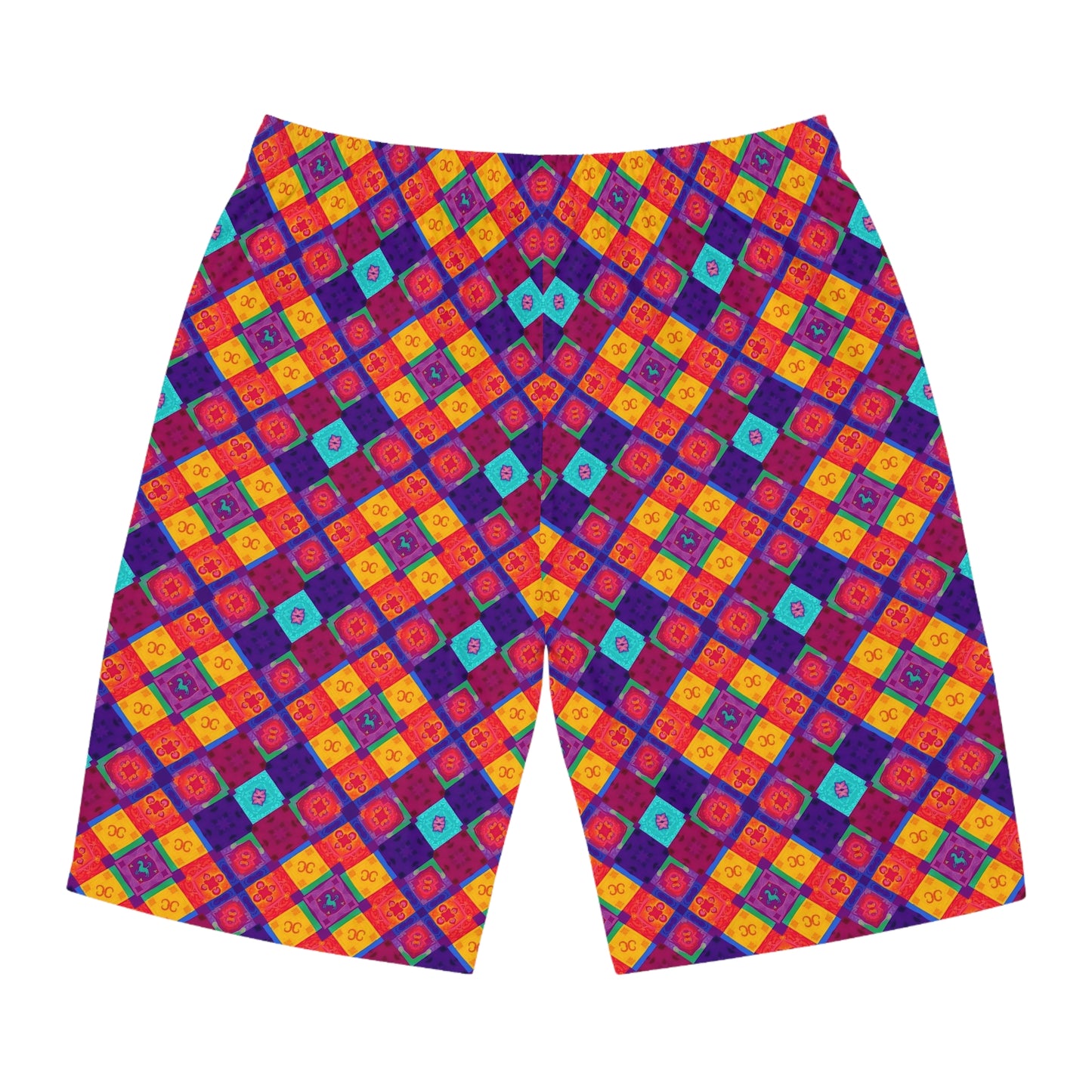 Men's Board Shorts, (AOP), Virgo, Zodiac, Shape Pattern