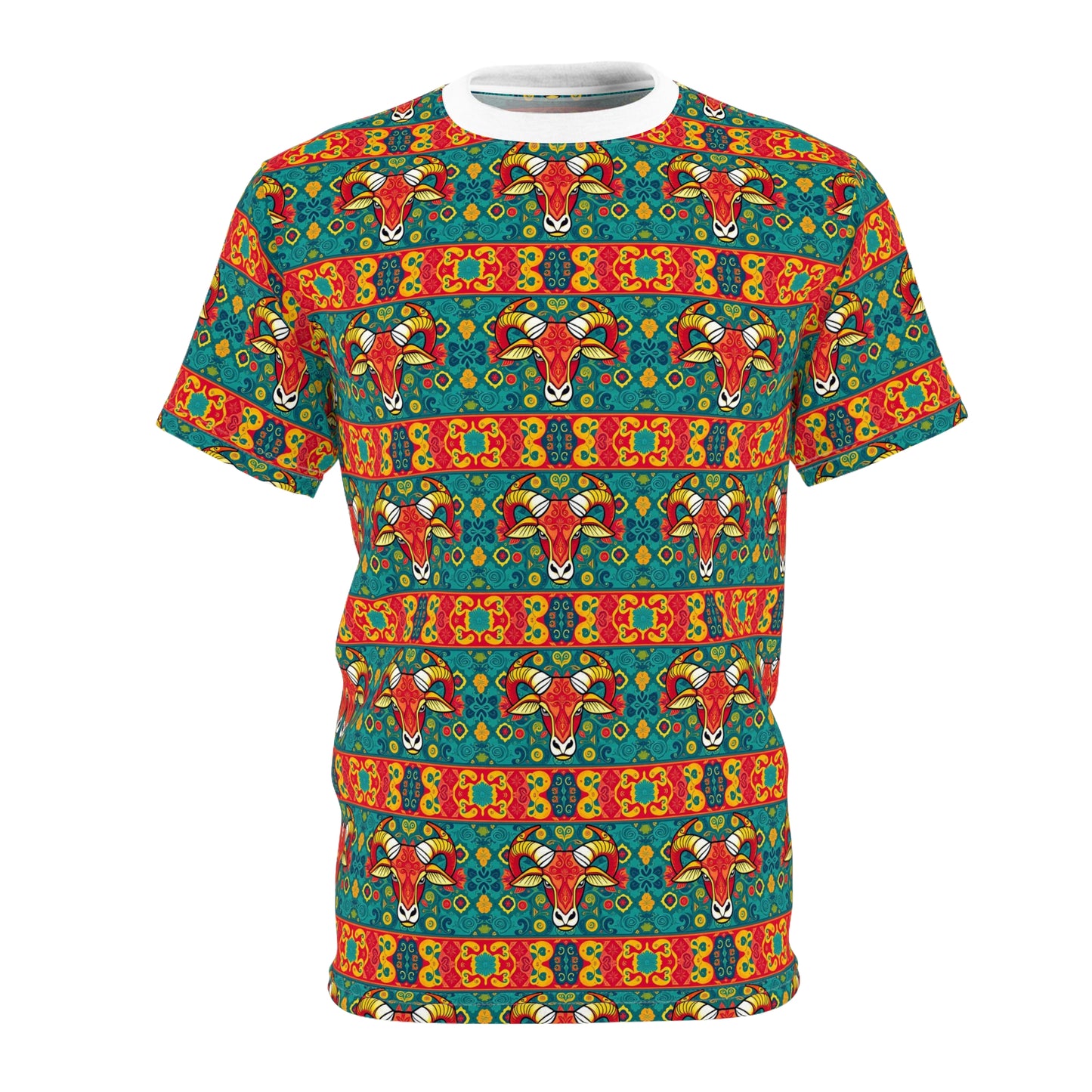 Unisex Cut & Sew T-Shirt, AOP, Taurus, Zodiac, Pattern