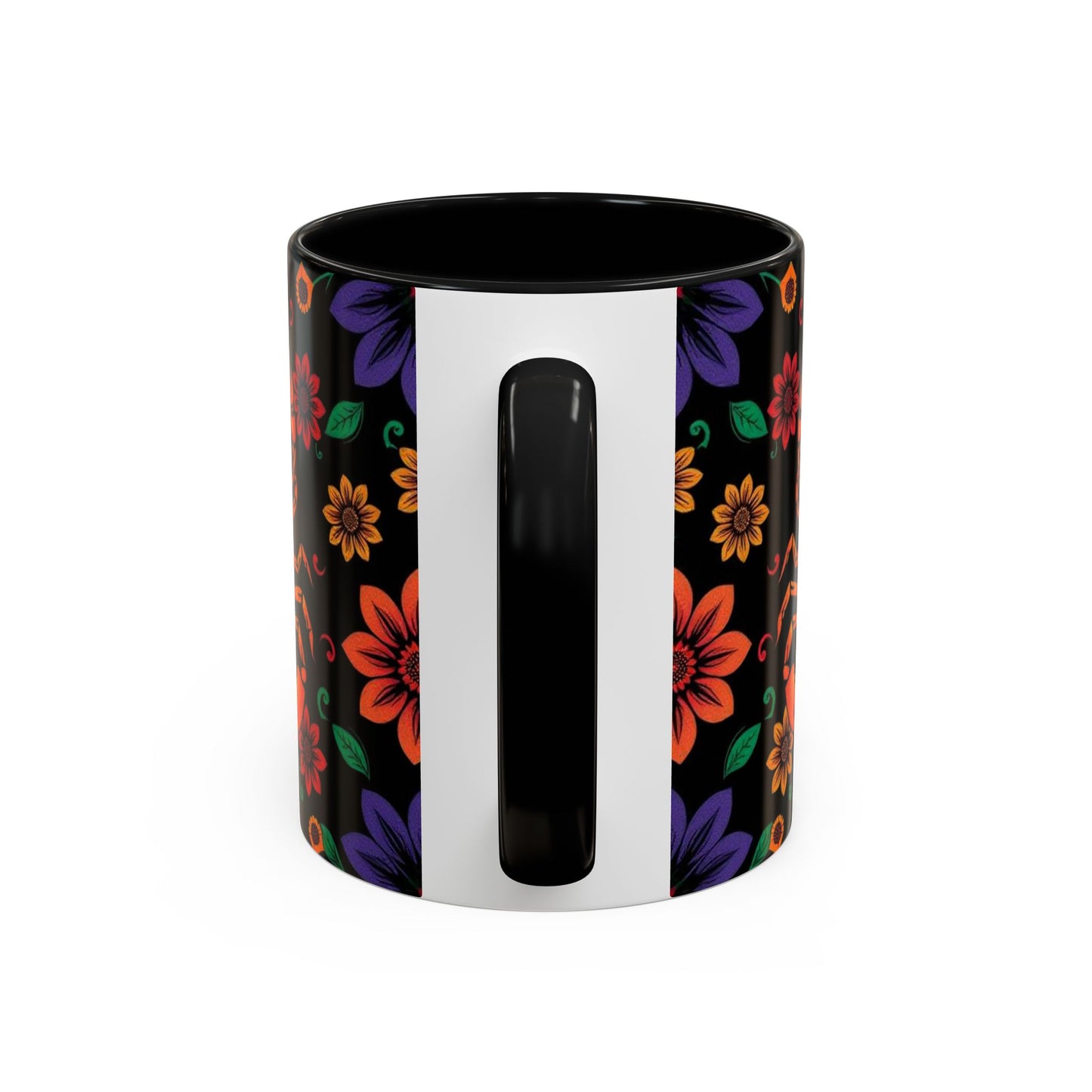 Accent Coffee Mug, Scorpio, Zodiac. Flower Pattern, (11, 15oz)