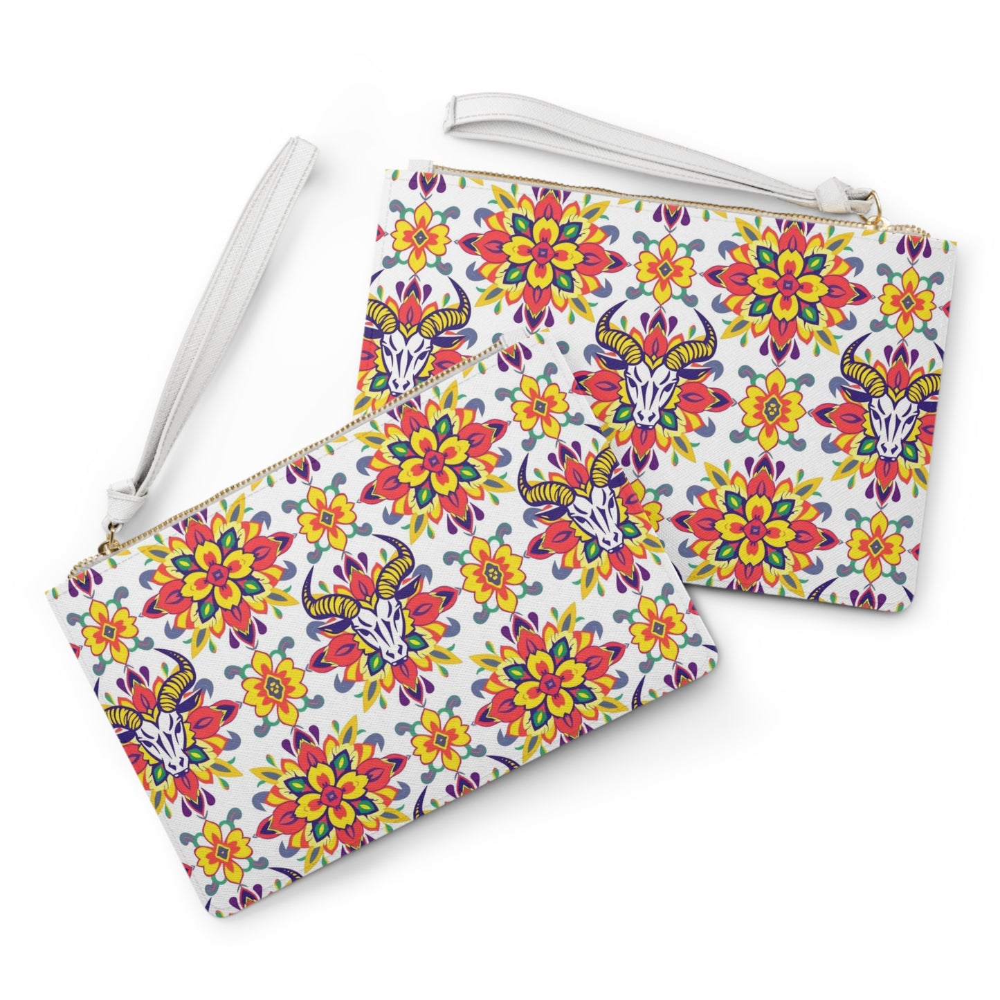 Clutch Bag, Taurus, Zodiac, Flower Pattern