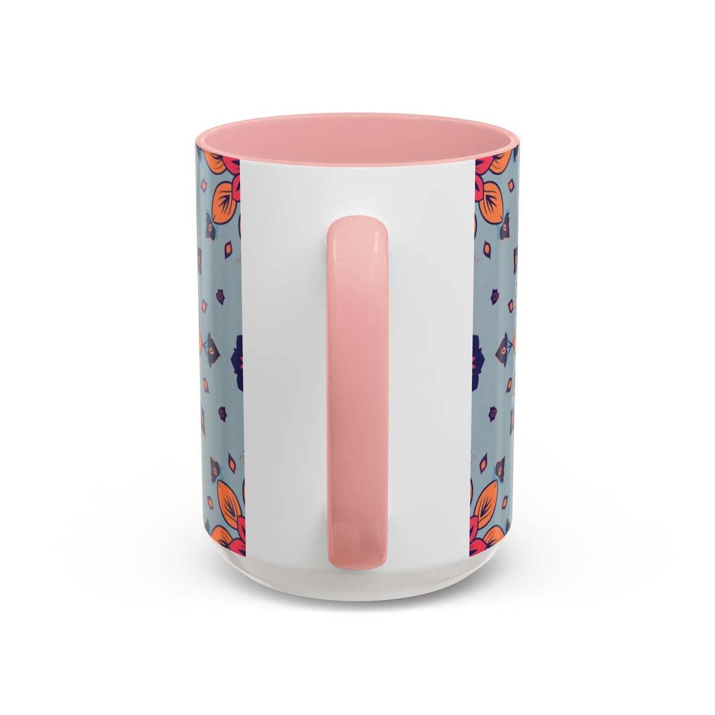 Accent Coffee Mug, Sagittarius, Zodiac v3. Flower Pattern, (11, 15oz)