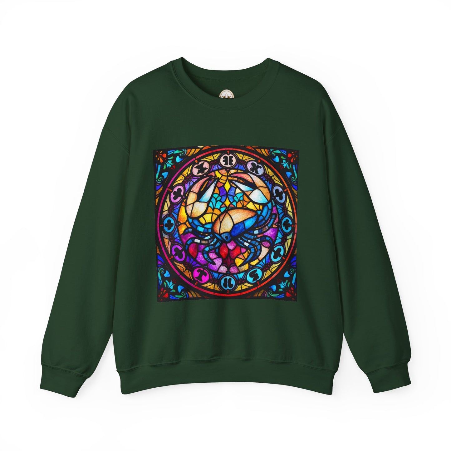 Unisex Heavy Blend™ Crewneck Sweatshirt, Glass, Cancer Zodiac Design