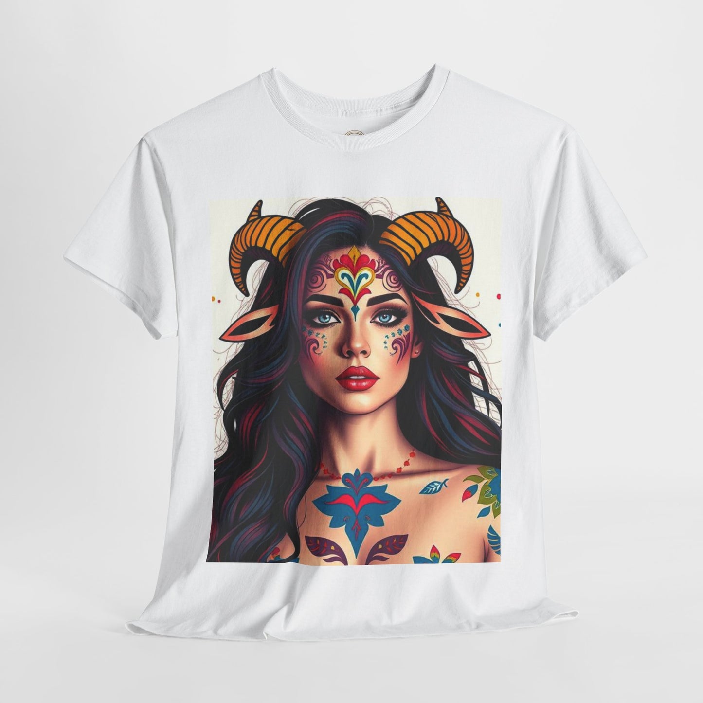 Unisex Heavy Cotton T-Shirt, Taurus, Zodiac v1, Sexy Art