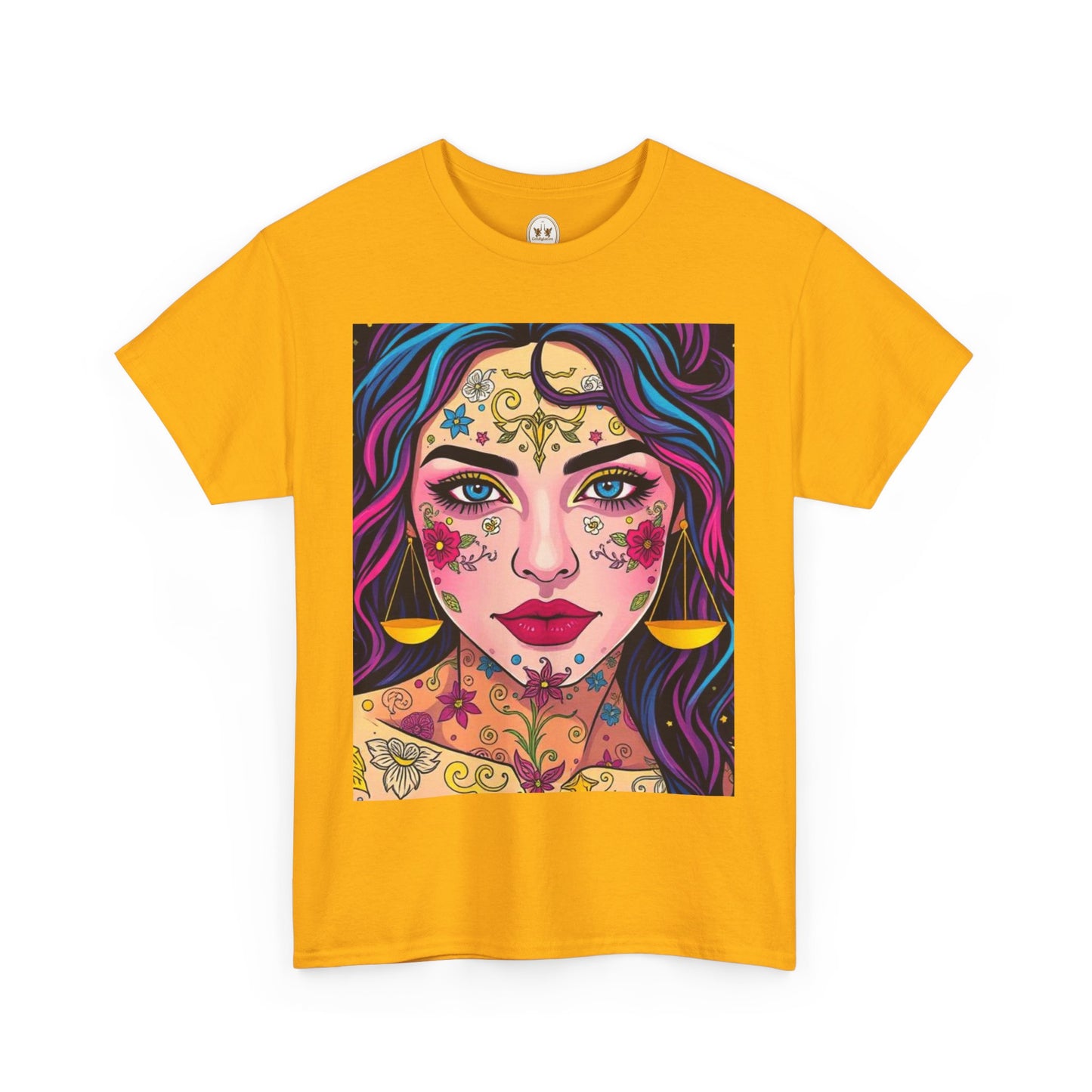 Unisex Heavy Cotton T-Shirt, Libra, Zodiac v4, Sexy Art