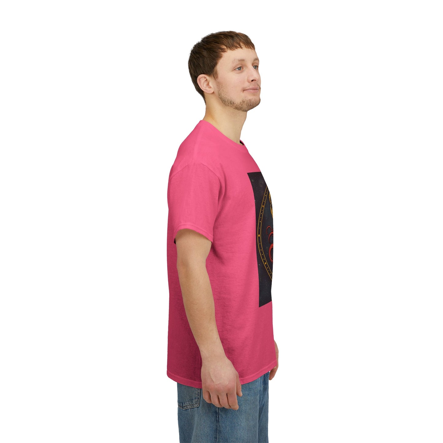 Unisex Heavy Cotton T-Shirt, Aries God 3v, Zodiac Design