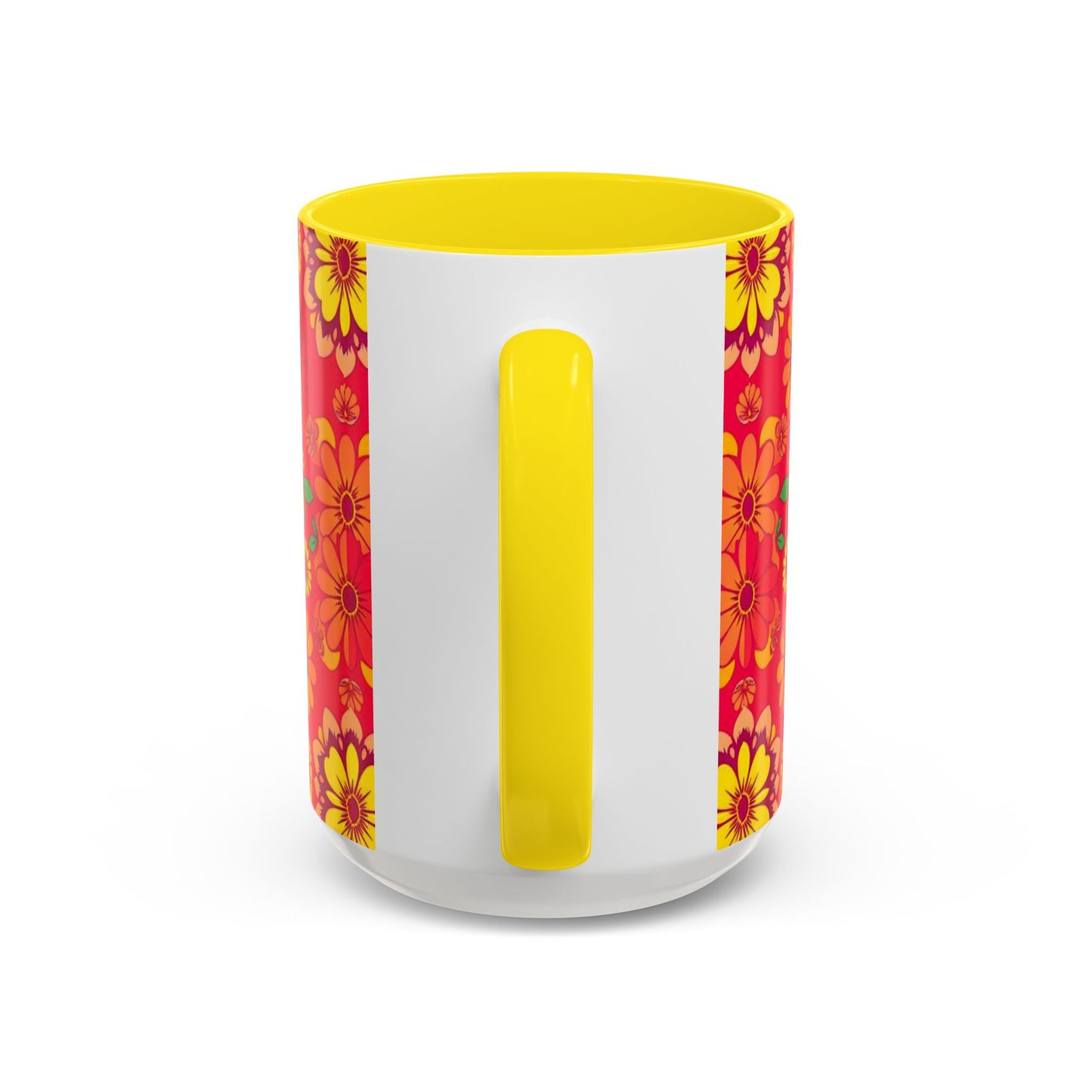 Accent Coffee Mug, Leo, Zodiac v4, Flower Pattern, (11, 15oz)