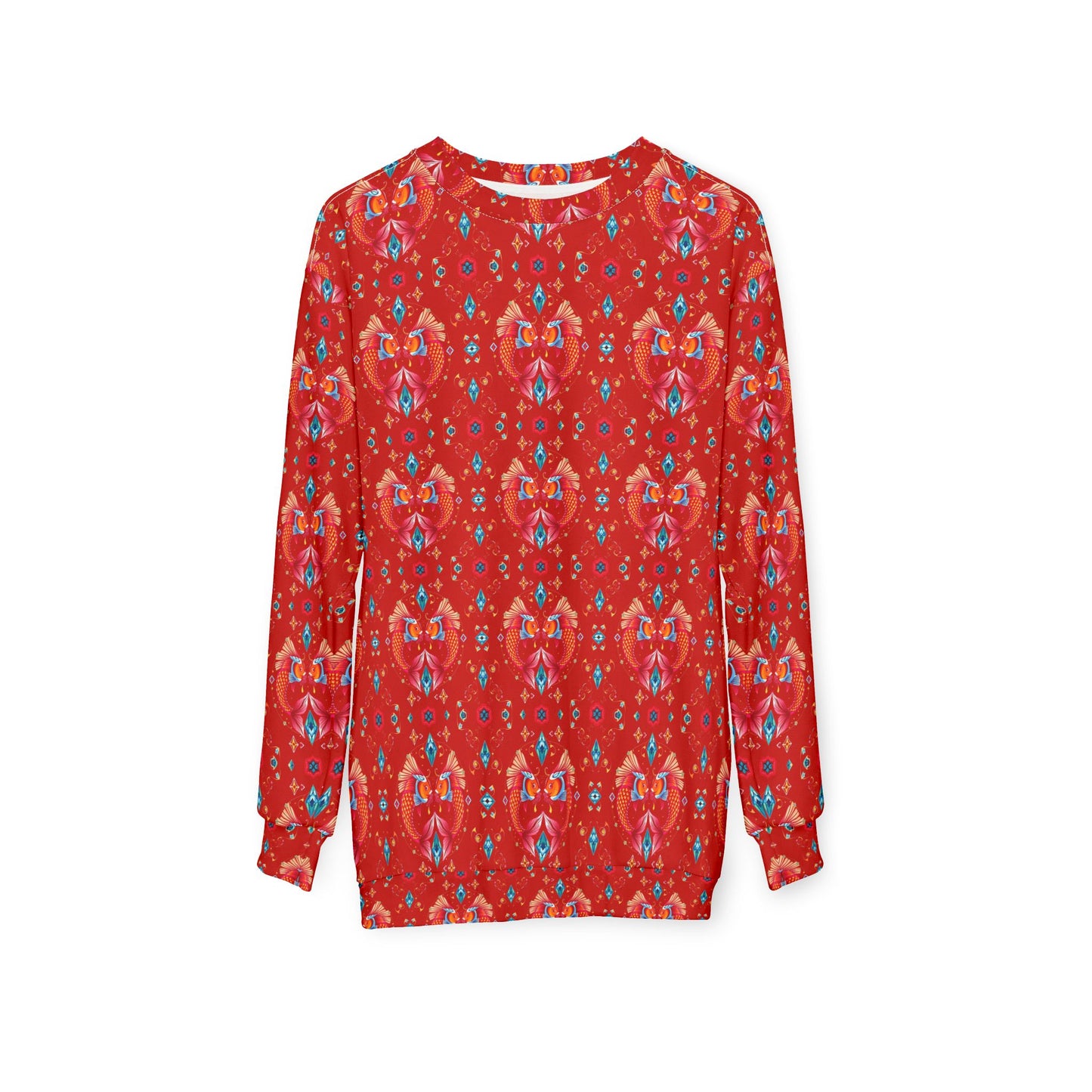 Unisex Sweatshirt (AOP), Pisces, Zodiac, Jewel Pattern