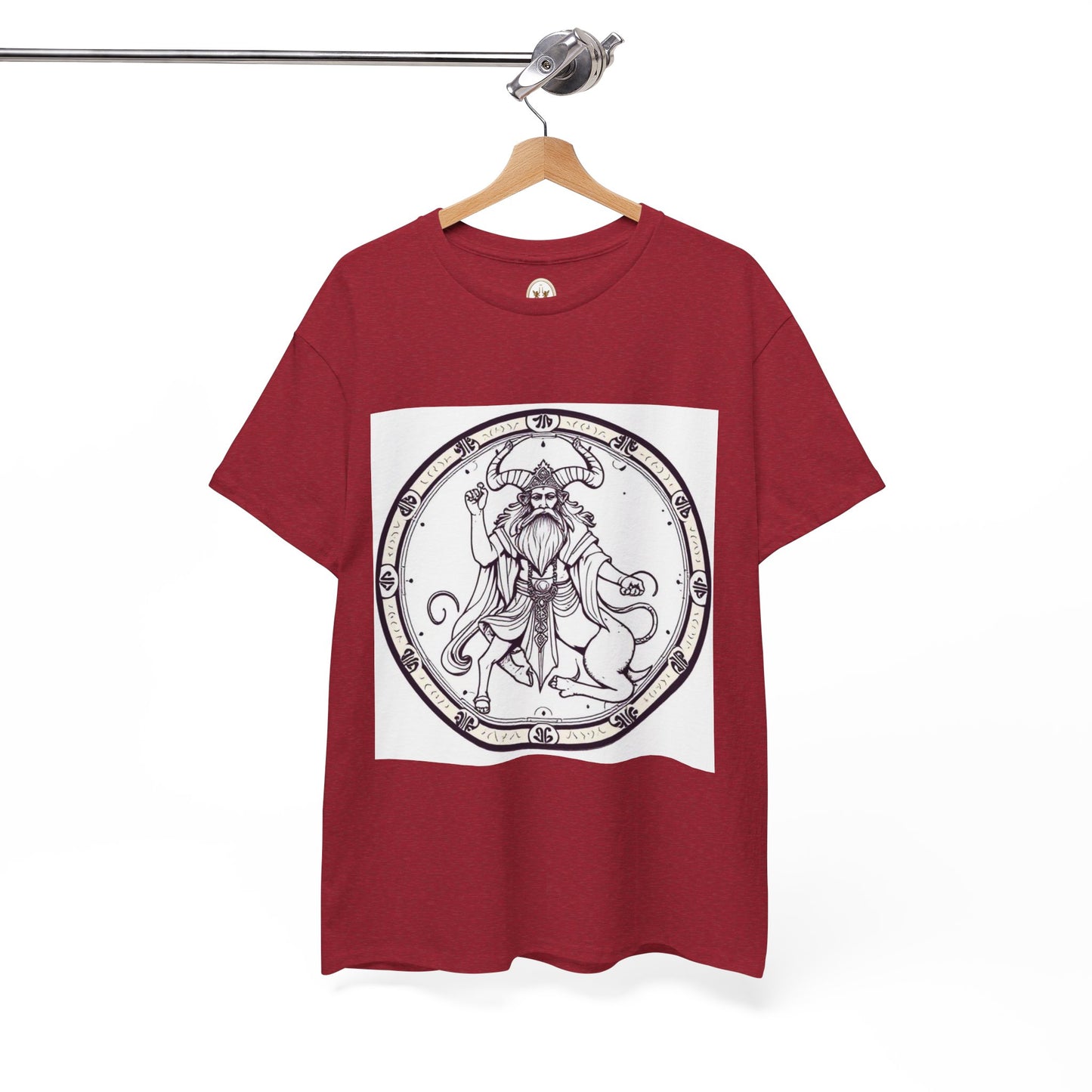 Unisex Heavy Cotton T-Shirt, Bull Centaur, Taurus Zodiac Design