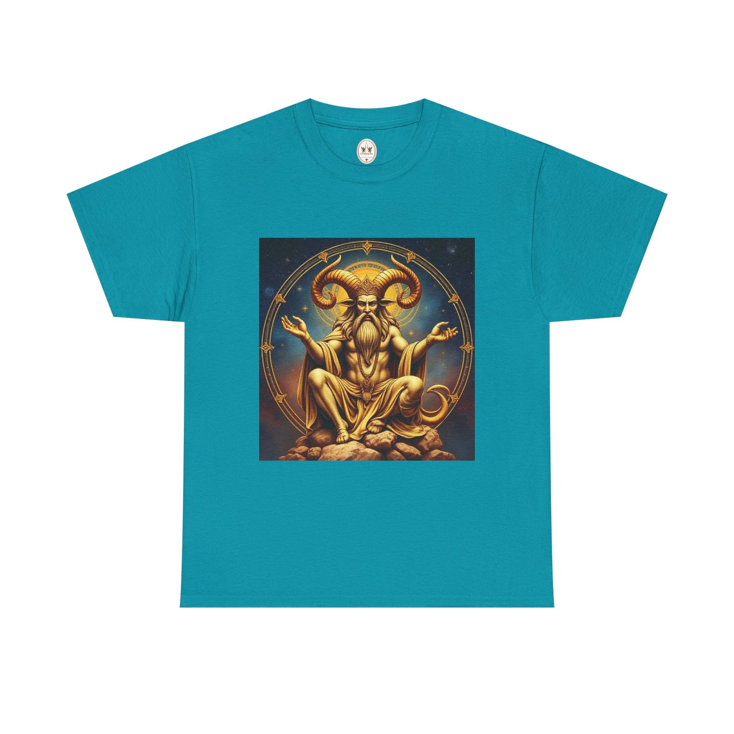 Unisex Heavy Cotton T-Shirt, On The Throne, Taurus Zodiac Design