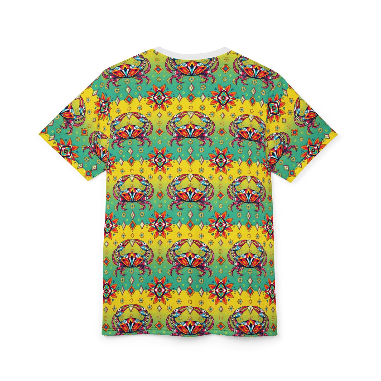 Unisex Cut & Sew T-Shirt, (AOP), Cancer, Zodiac v3, Jewels Pattern