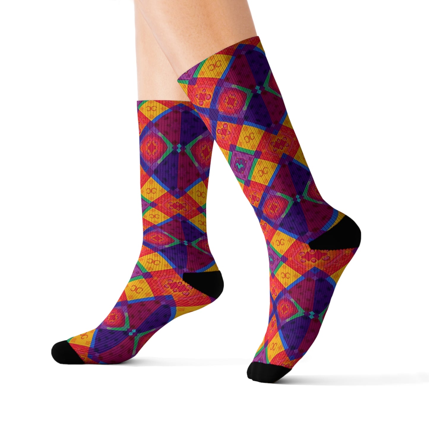 Sublimation Socks, Virgo, Zodiac v1, Shapes Pattern