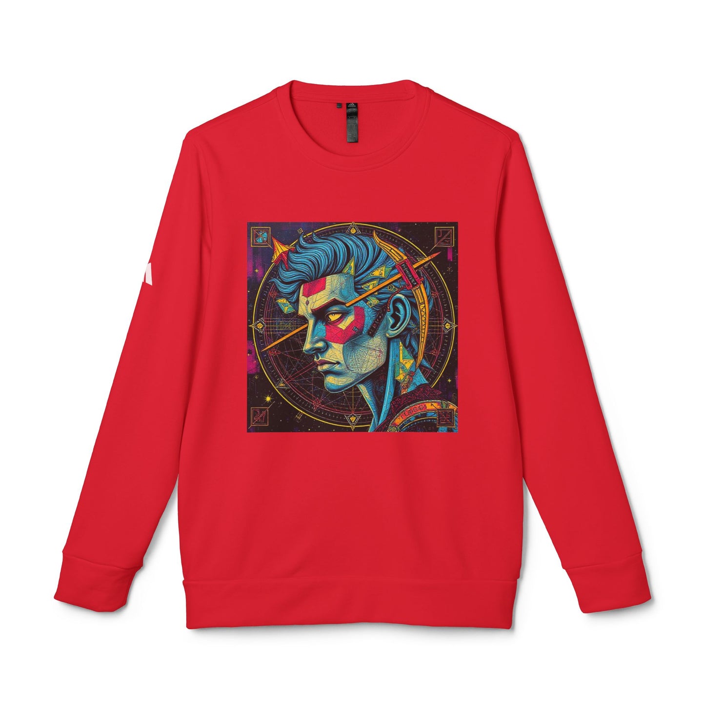Adidas, Unisex Fleece Crewneck Sweatshirt, Sagittarius, Pop Art, Zodiac