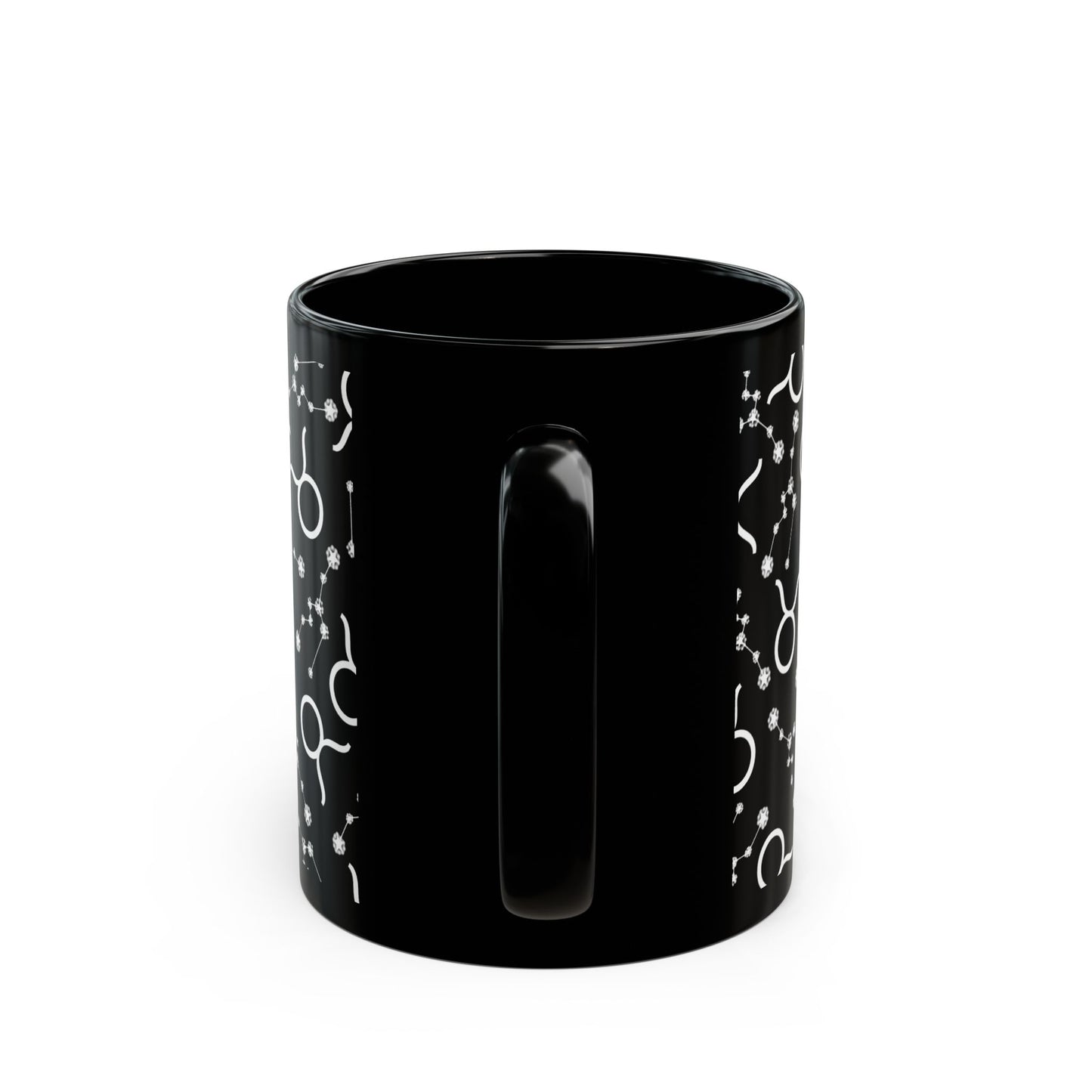 Zodiac 11oz Black Mug Taurus Zodiac Sign