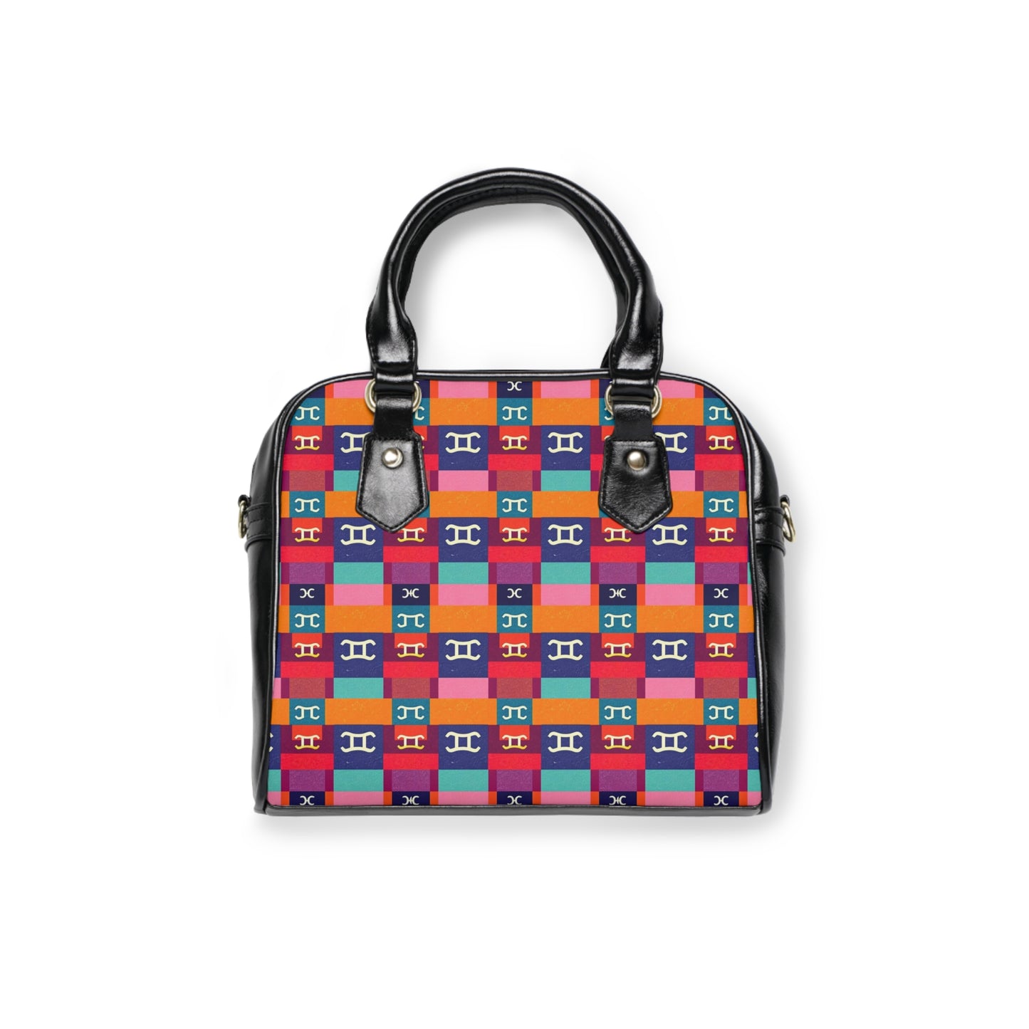 Shoulder Handbag, Gemini, Zodiac v1, Shapes Pattern