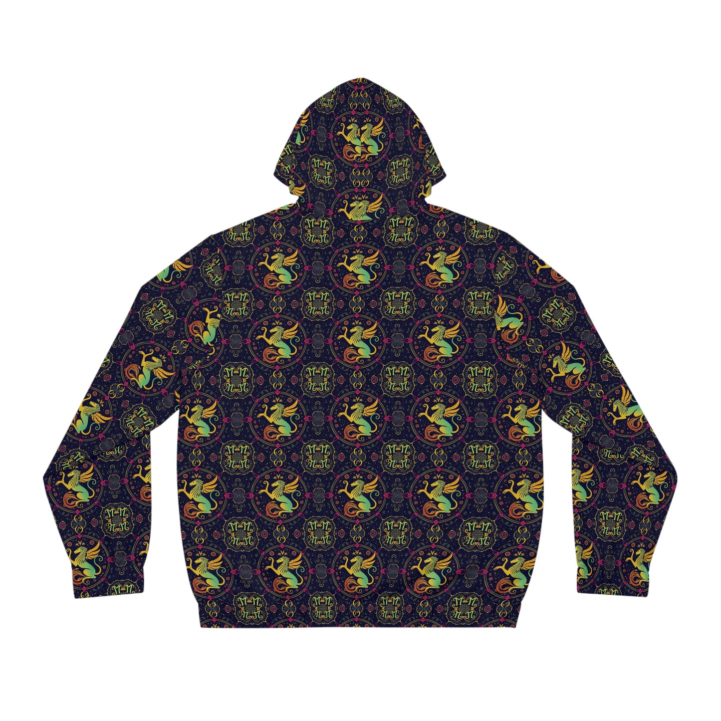 Full-Zip Hoodie (AOP), Virgo, Zodiac v4, Pattern