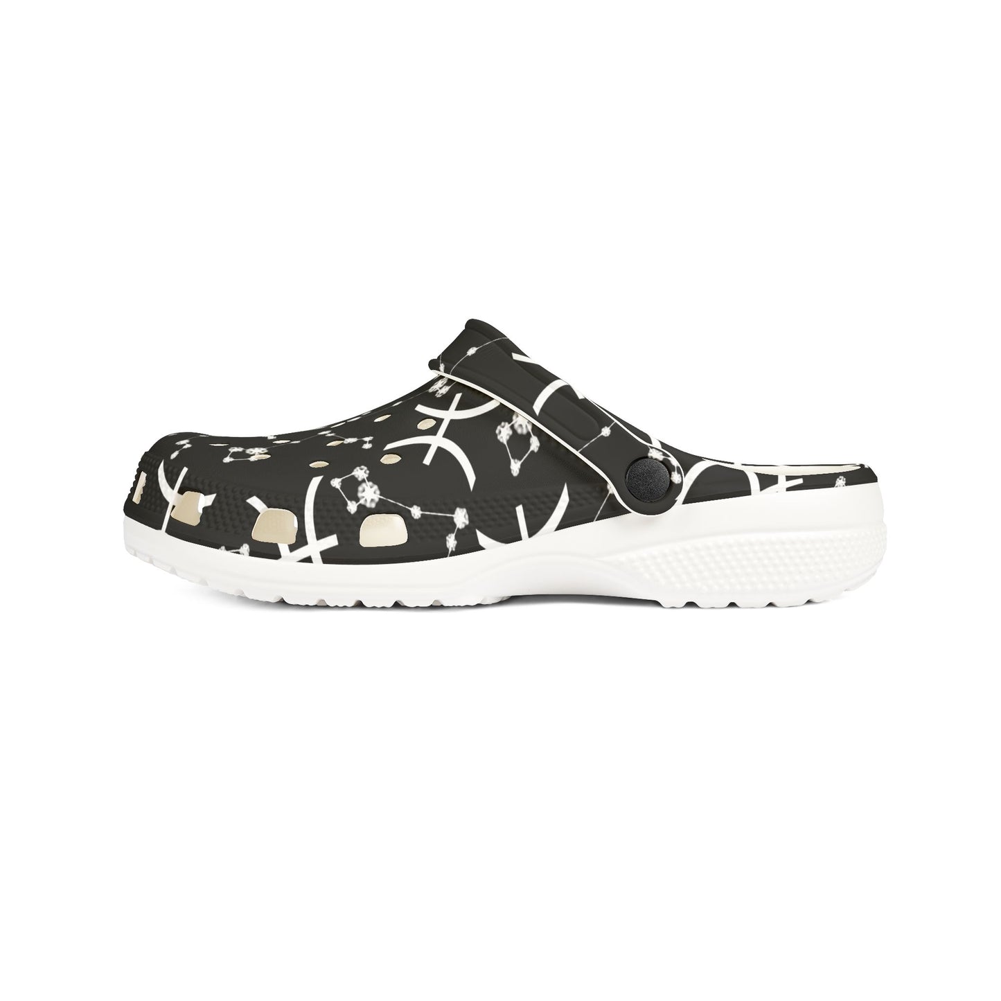 EVA Foam Rubber Shoes (AOP), Material 100% EVA, Pisces Zodiac Design