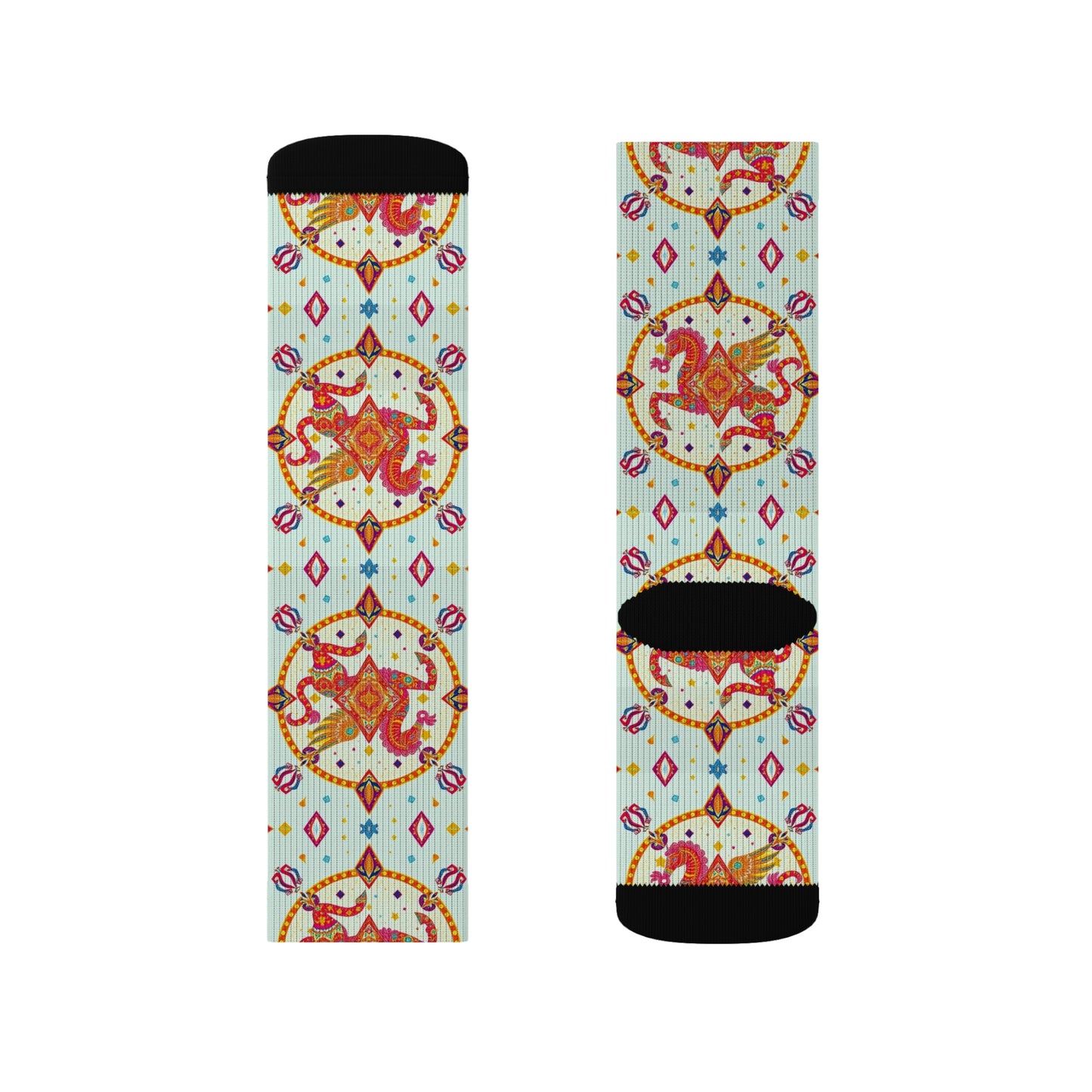Sublimation Socks, Aquarius, Zodiac v2, Jewel Pattern
