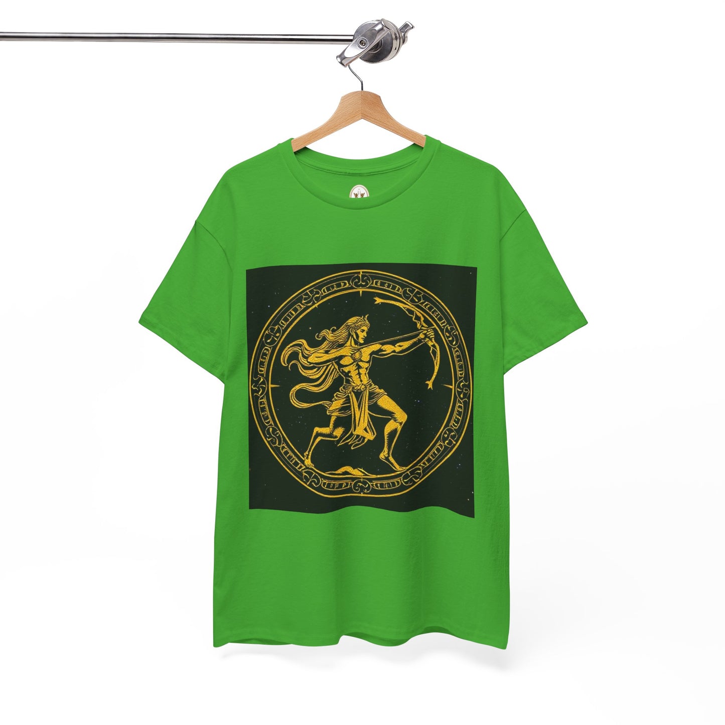 Unisex Heavy Cotton T-Shirt, Mythical Faun/Satyr, Sagittarius Zodiac Design