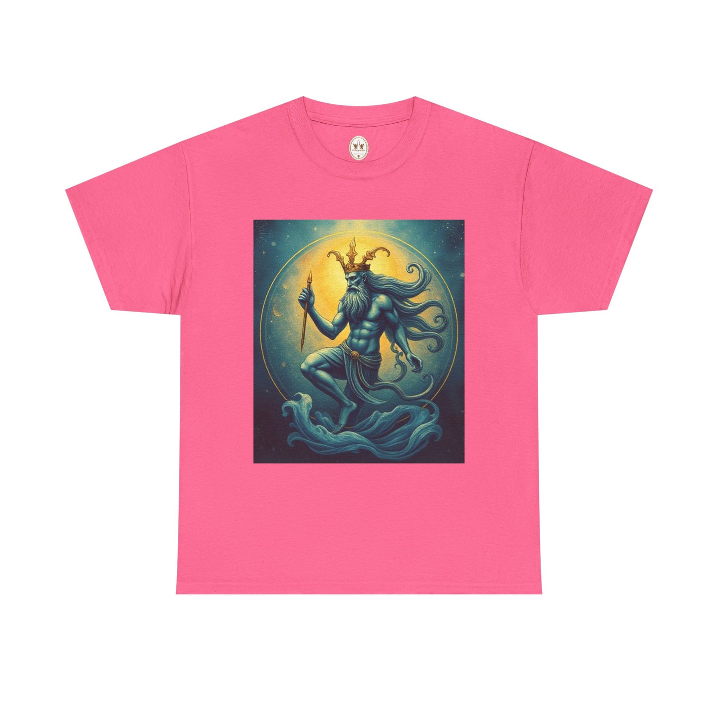 Unisex Heavy Cotton T-Shirt, Aquarius God, Zodiac Design