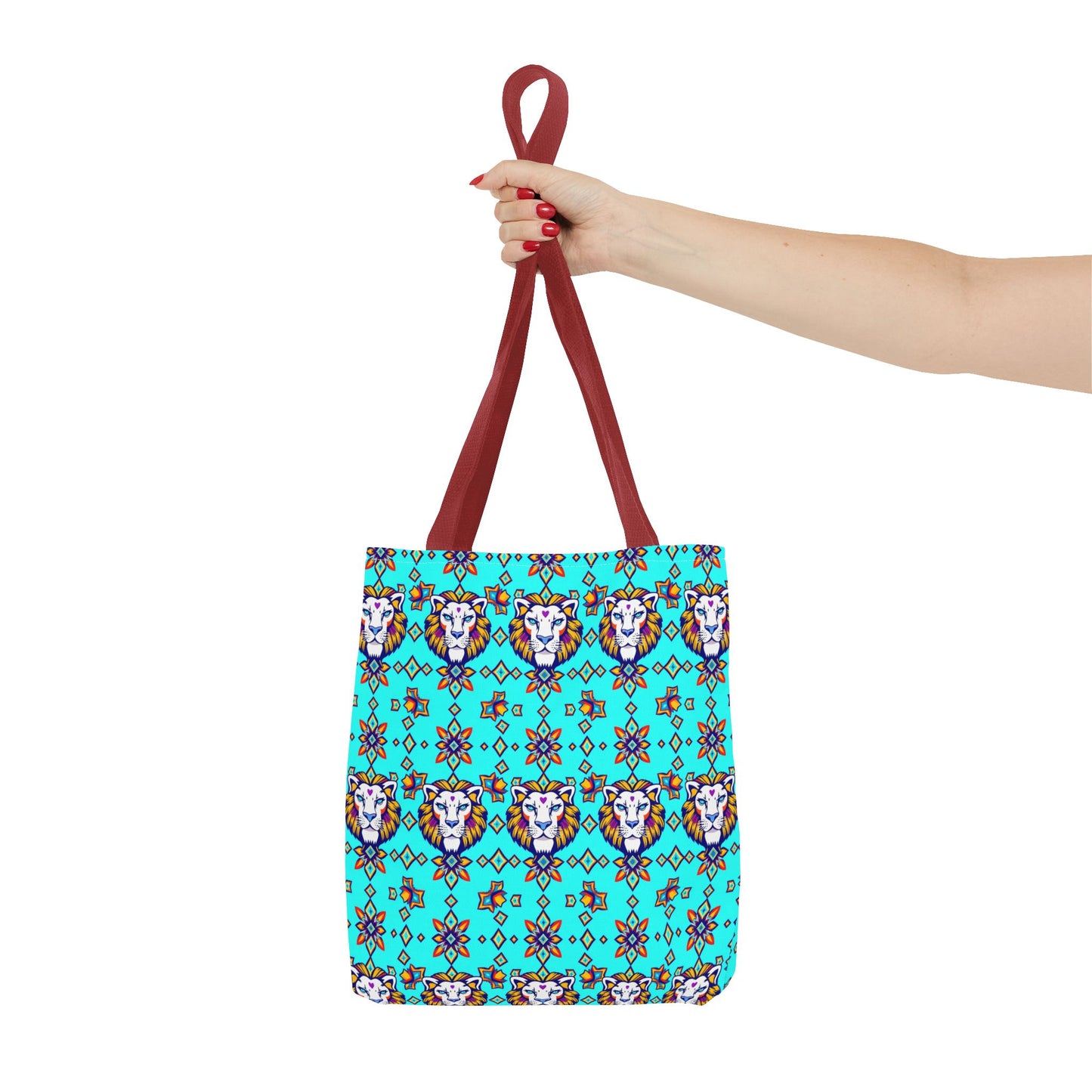 Tote Bag (AOP), Leo, Zodiac v1, Jewel Pattern