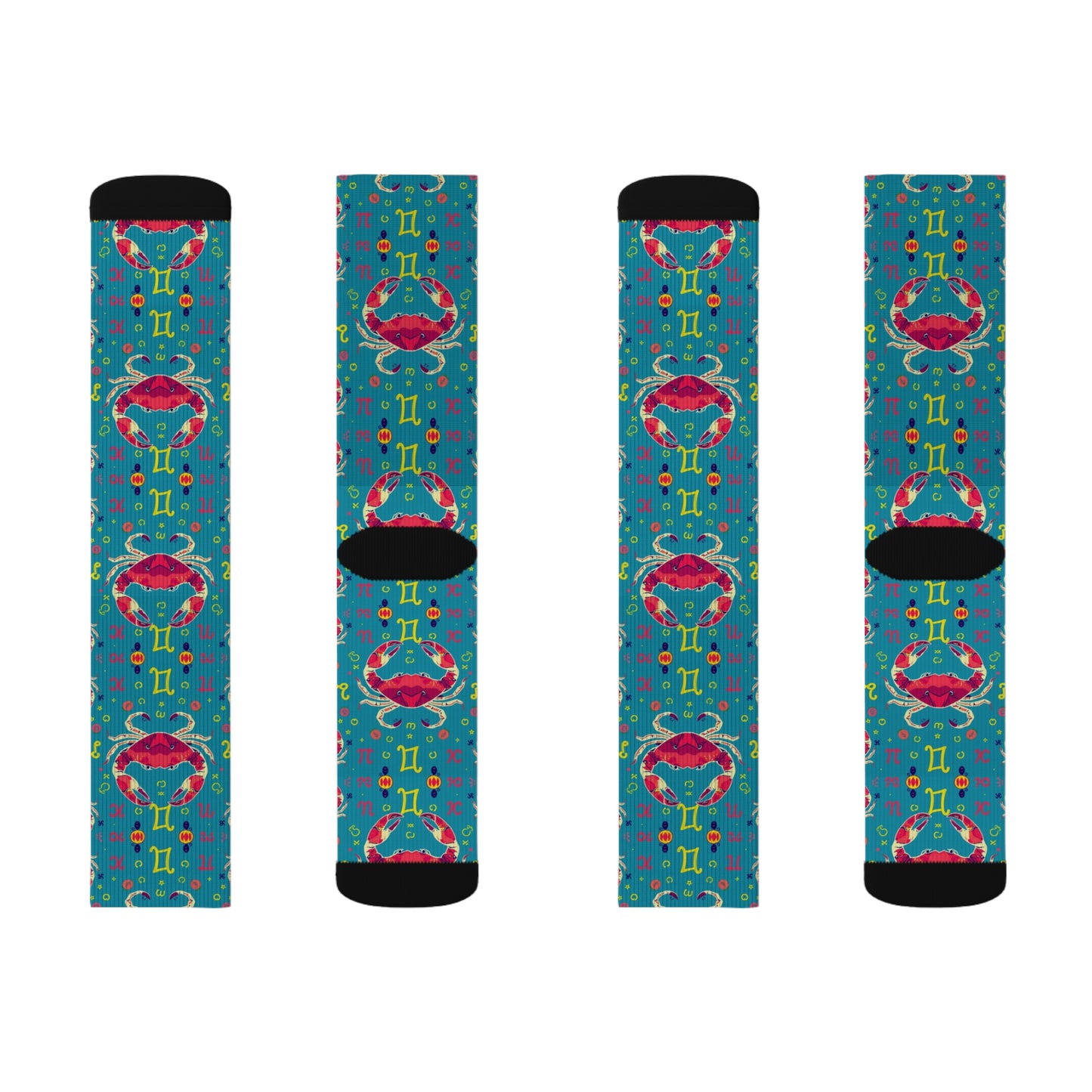 Sublimation Socks, Cancer, Zodiac v2, Pattern