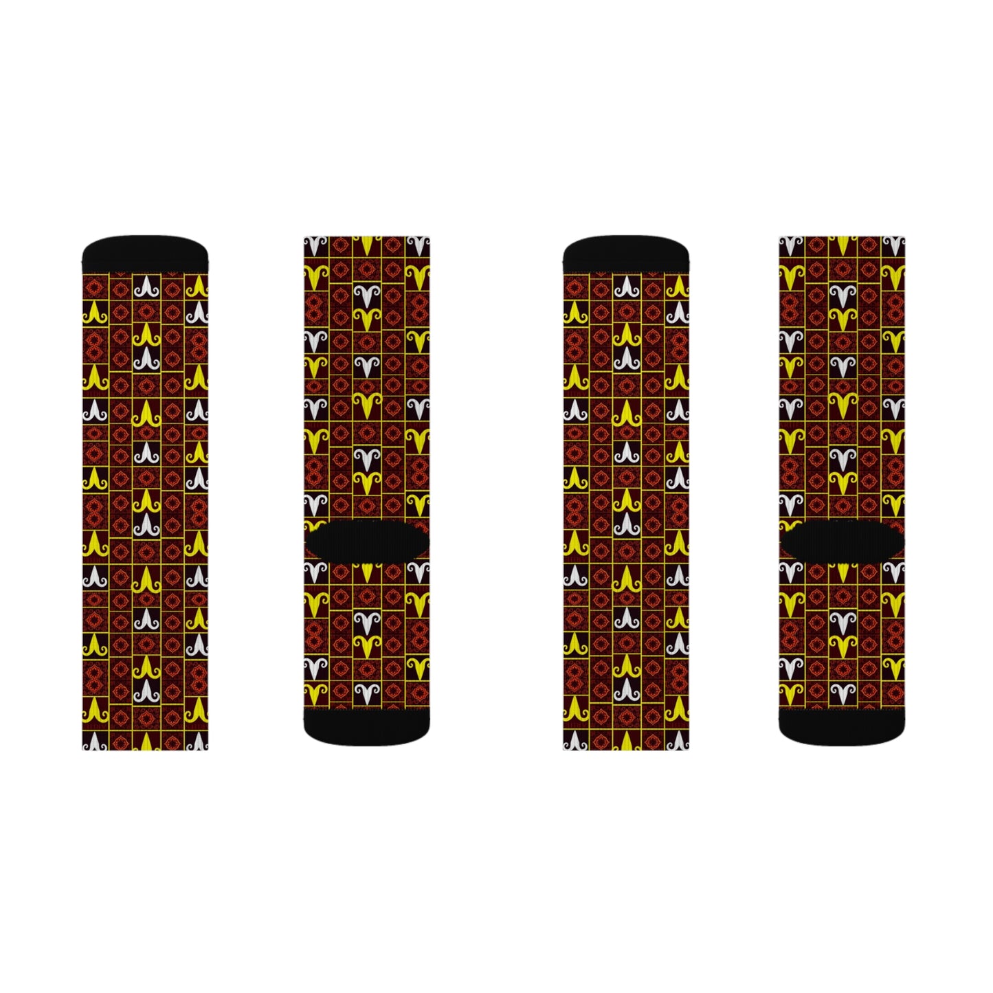 Sublimation Socks, Aries, Zodiac, Shapes Pattern
