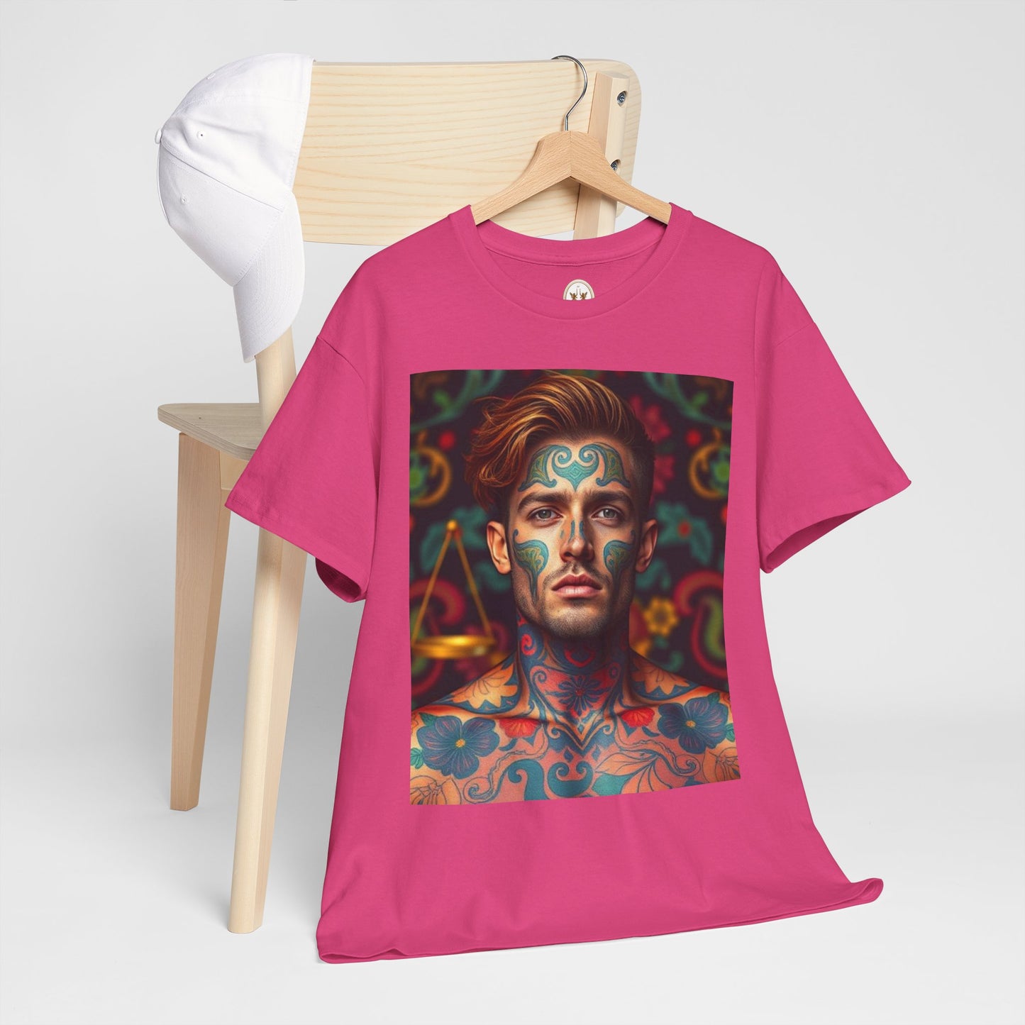 Unisex Heavy Cotton T-Shirt, Libra, Zodiac, Sexy Art