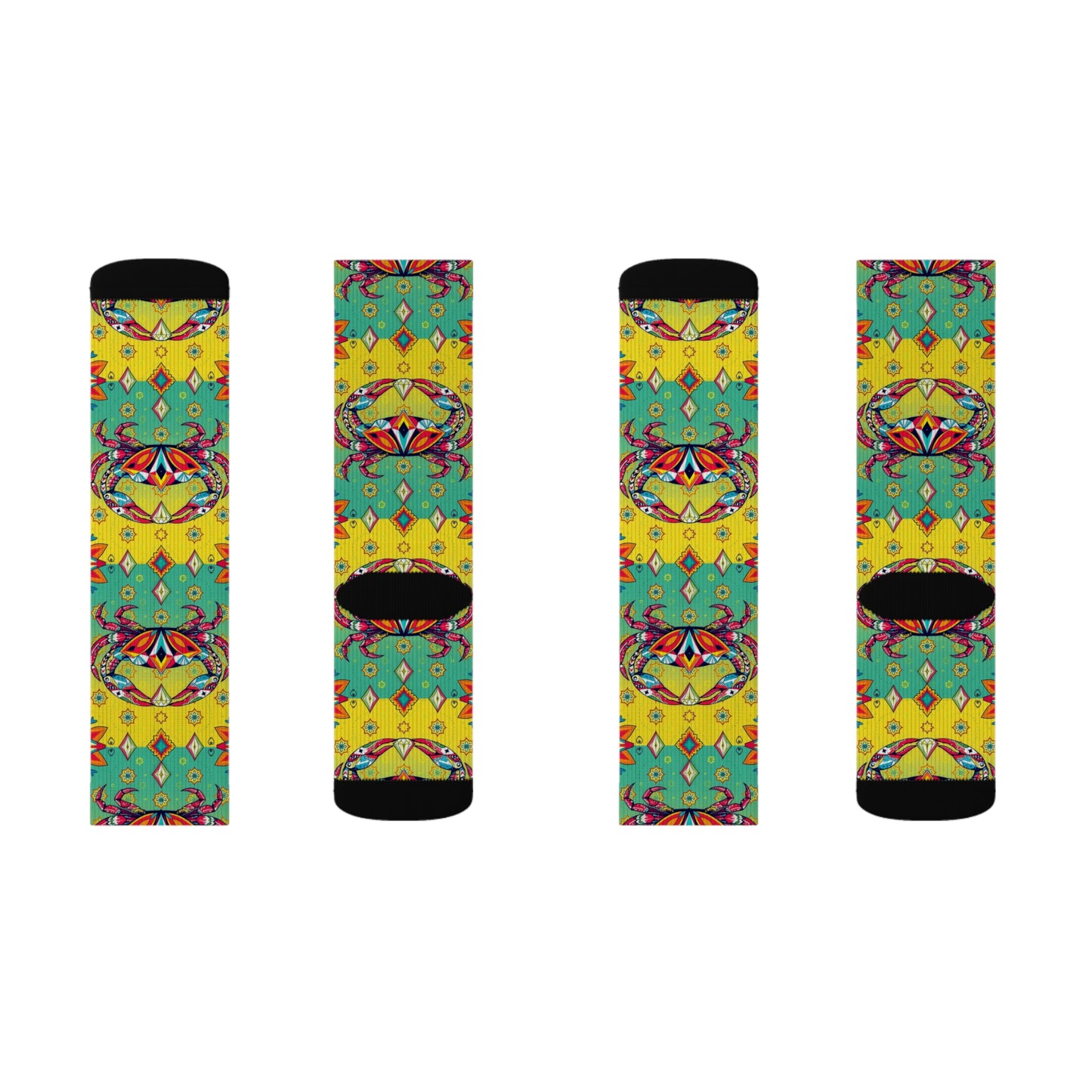 Sublimation Socks, Cancer, Zodiac v1, Jewel Pattern