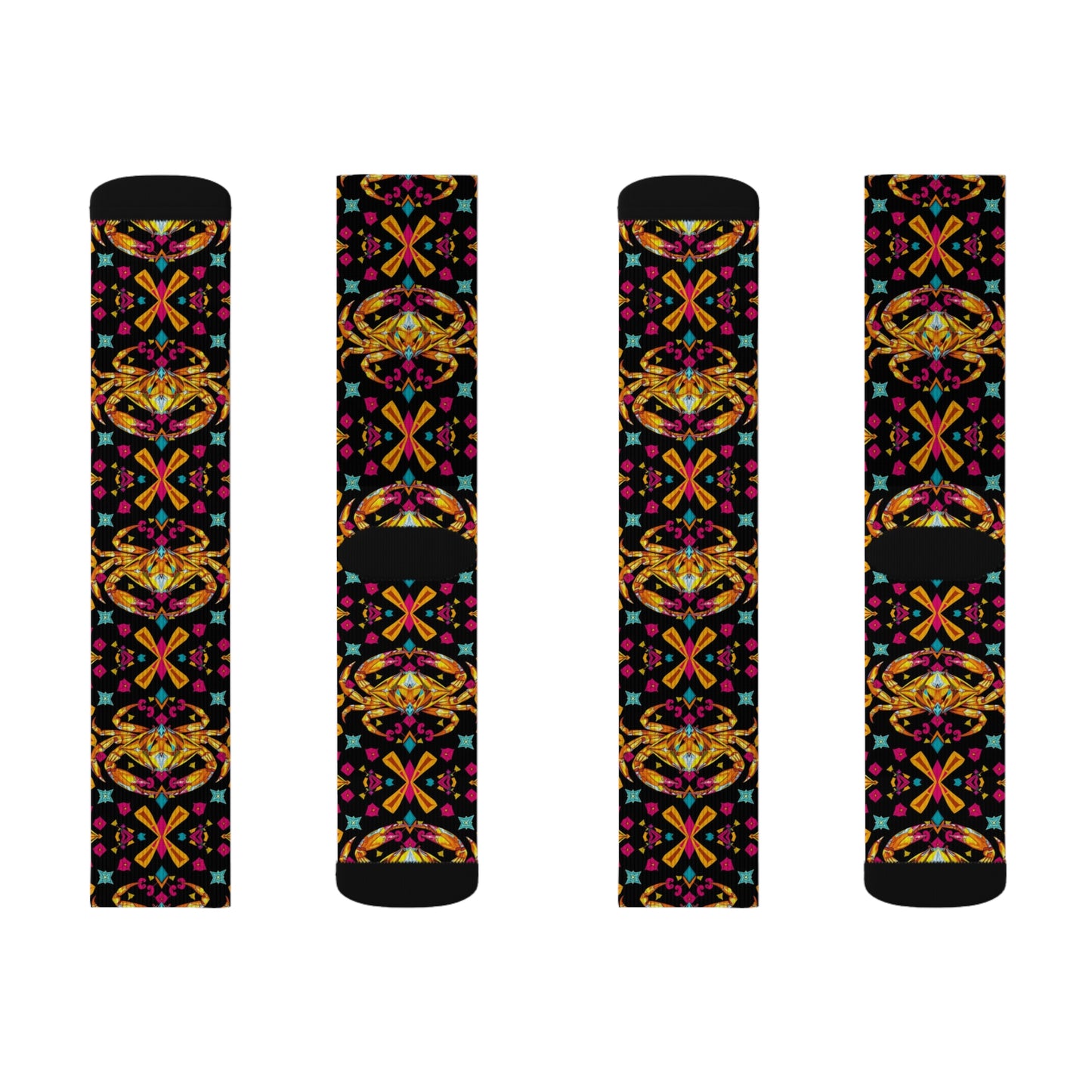 Sublimation Socks, Cancer, Zodiac, Jewel Pattern