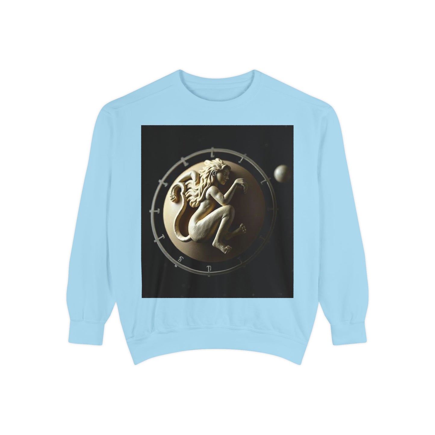Garment-Dyed Sweatshirt, Unisex, Space Symbol Design, Virgo