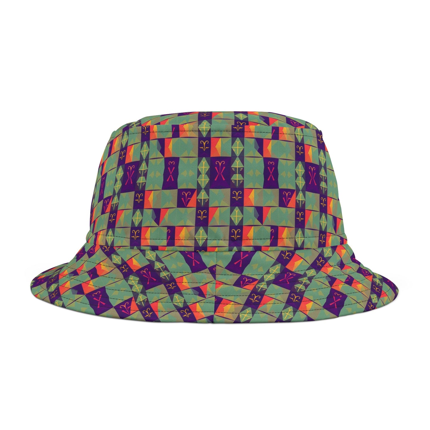 Bucket Hat, (AOP), Aquarius, Zodiac, Shape Pattern