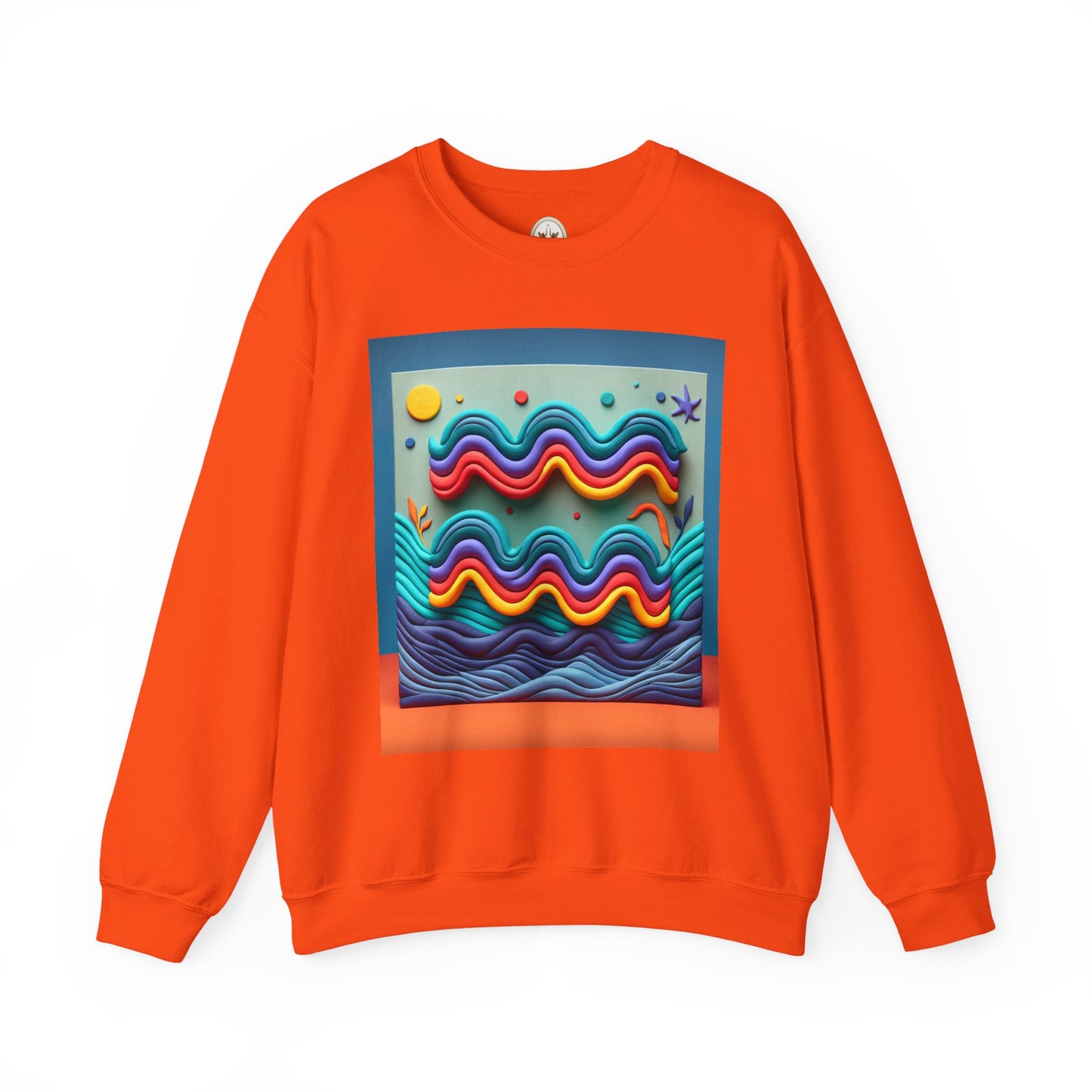 Unisex Heavy Blend™ Crewneck Sweatshirt, Water Painting, Aquarius Zodiac Design