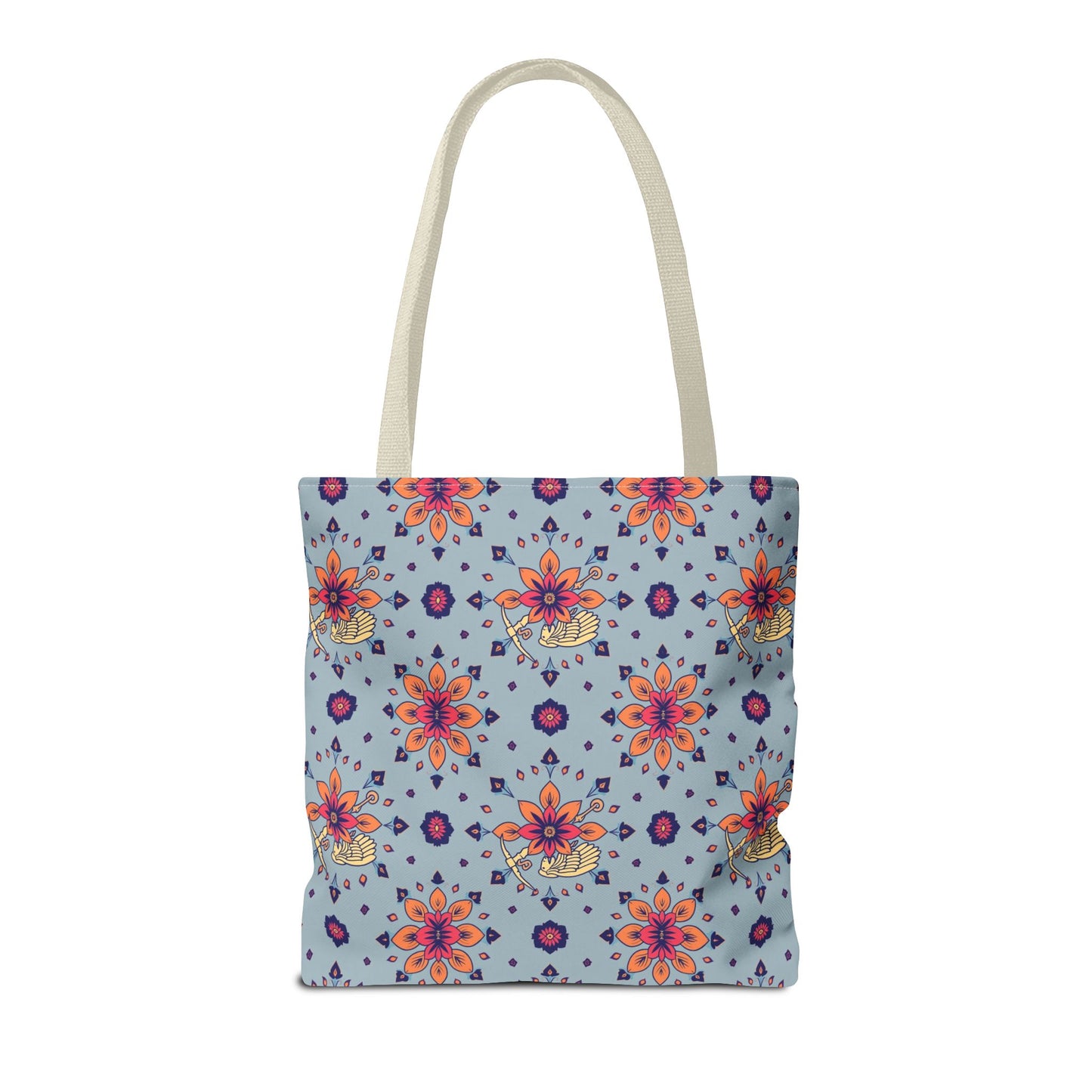 Tote Bag, (AOP), Sagittarius, Zodiac v1, Flower Pattern