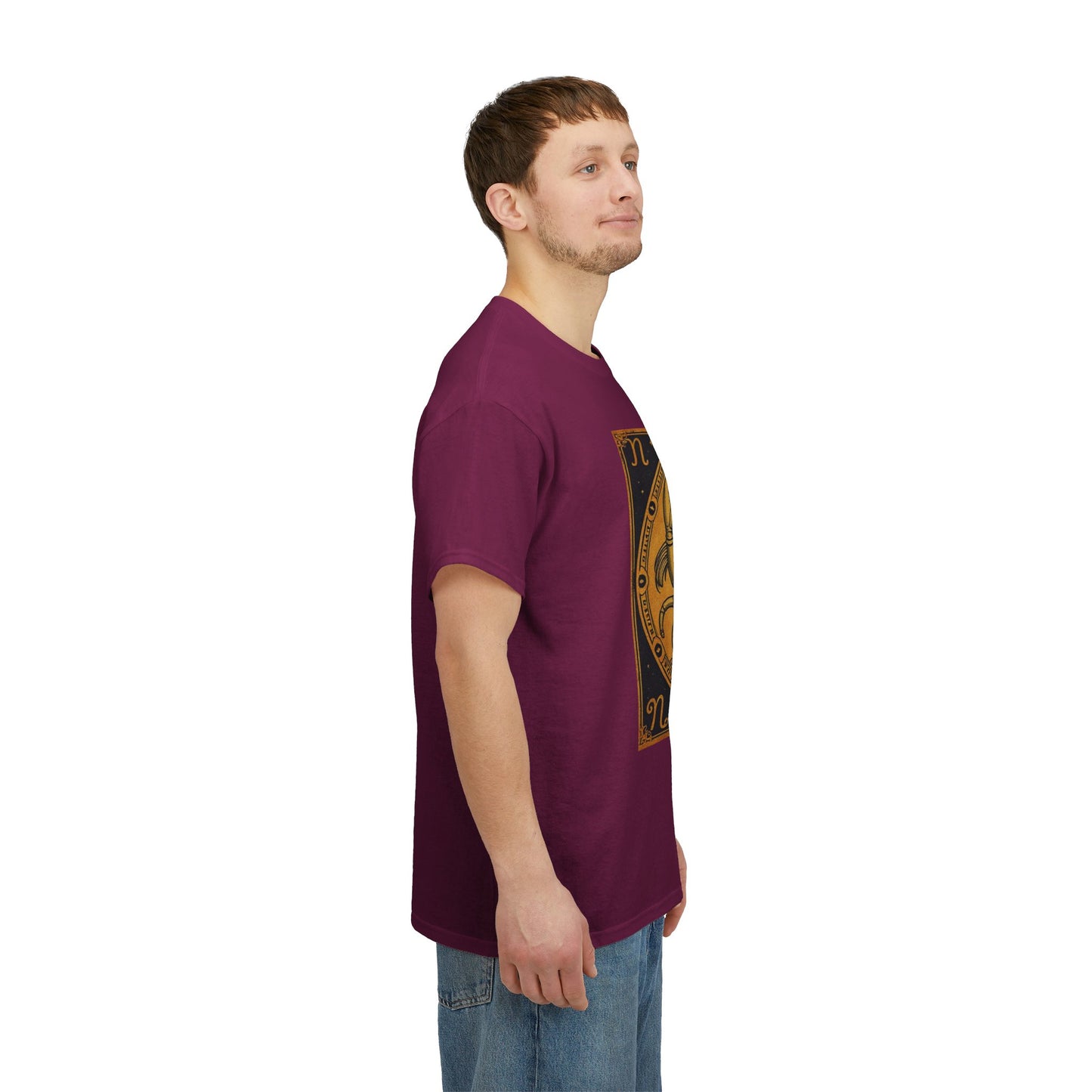 Unisex Heavy Cotton T-Shirt, Crab King v1, Cancer Zodiac Design